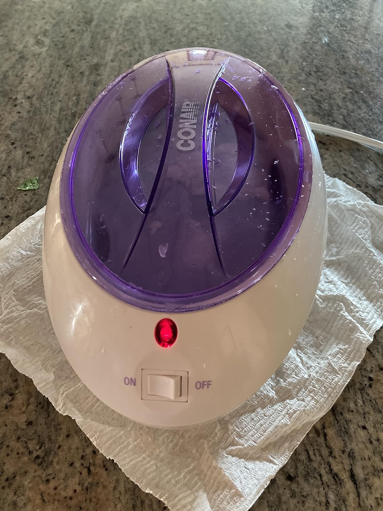 True Glow by Conair Paraffin Bath for Hands and Feet - Moisturizing Treatment With 1lb. Wax - Purple customer photo 2
