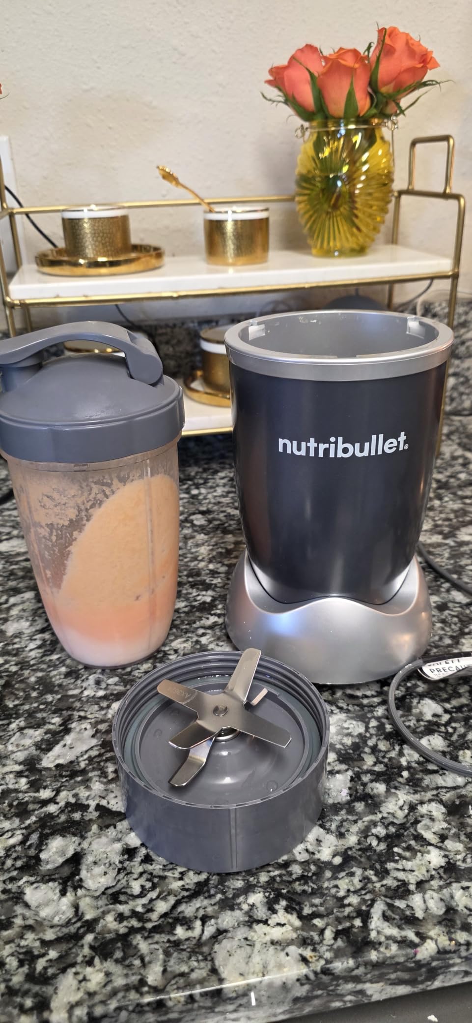nutribullet Personal Blender for Shakes, Smoothies, Food Prep, and Frozen Blending, 24 Ounces, 700 Peak Watt,Dark Gray customer photo 1