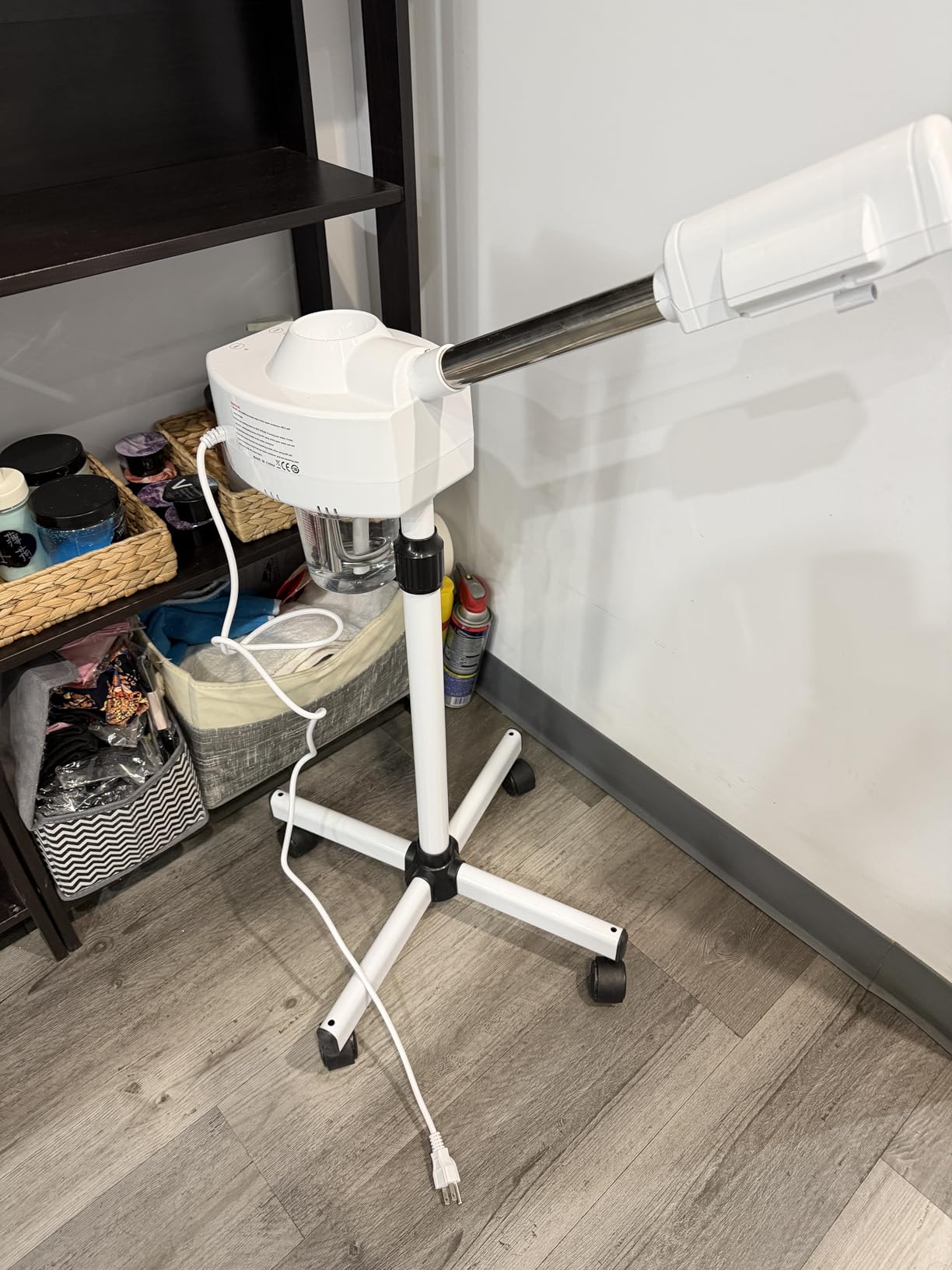 Nova Microdermabrasion Professional Facial Steamer On Wheels Ionic Ozone with Hot Mist Function Stand Facial Steamer for Personal Home Salon Spa Skin Cleaning customer photo 1
