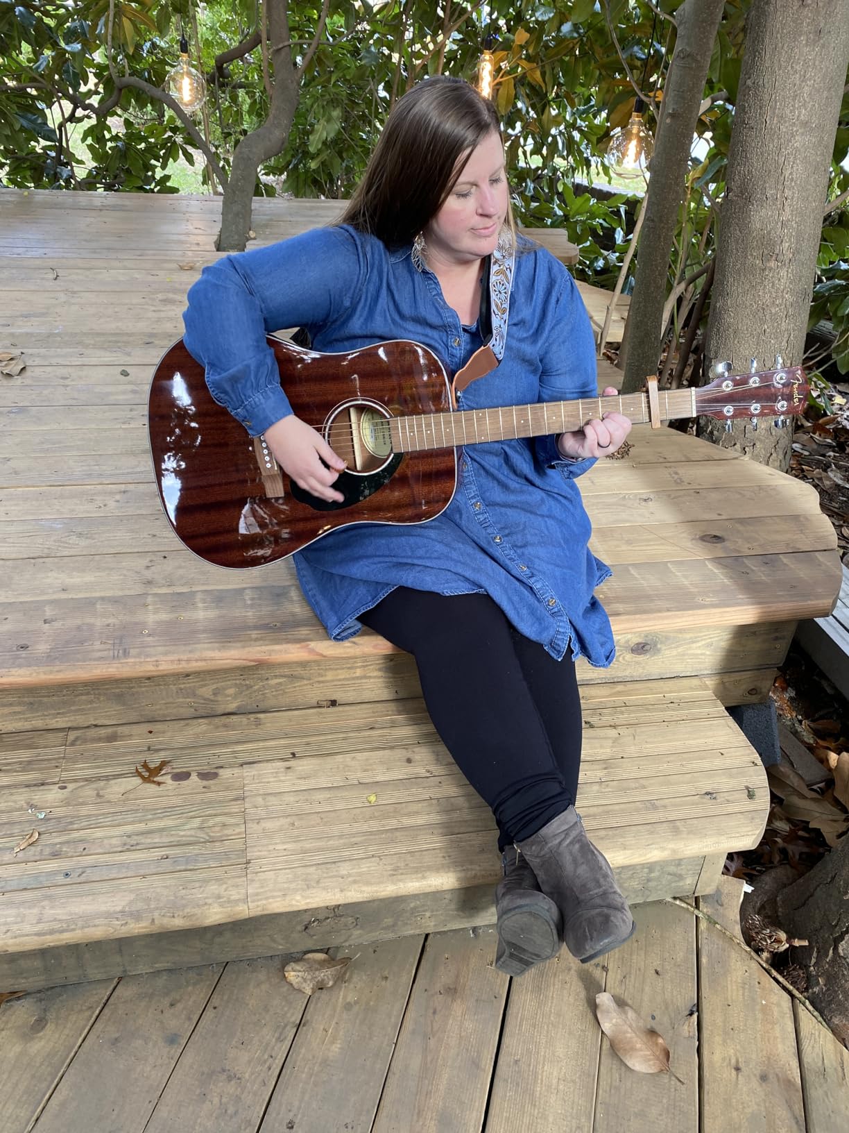 Fender CD-60S Dreadnought Acoustic Guitar, All-Mahogany customer photo 1