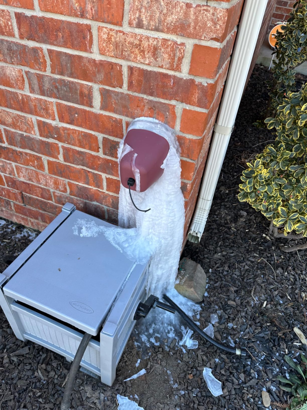 Rocky Mountain Goods Faucet Cover for Winter Freeze Protection - Durable Outer Shell Design with Thick styrofoam Inside - Installs on Outside Faucet in Seconds - Snug Tight Seal Design (2) customer photo 1