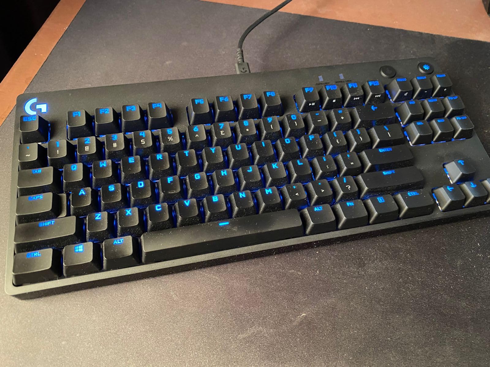 Logitech G PRO Mechanical TKL Tenkeyless Gaming Keyboard (Clicky) - Black | Ultra portable, detachable Micro USB cable, 16.8 million color LIGHTSYNC RGB backlit keys customer photo 1