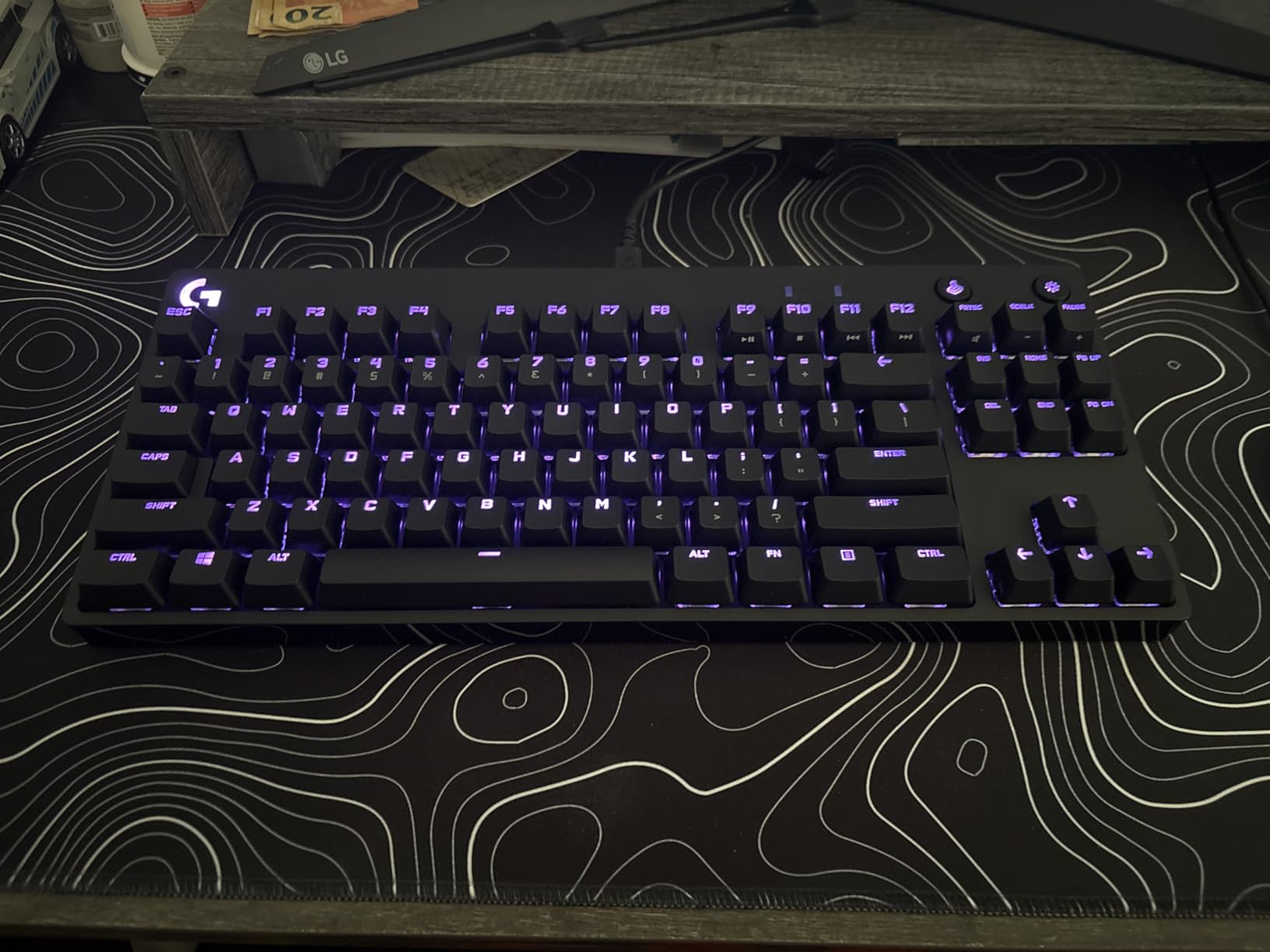 Logitech G PRO Mechanical TKL Tenkeyless Gaming Keyboard (Clicky) - Black | Ultra portable, detachable Micro USB cable, 16.8 million color LIGHTSYNC RGB backlit keys customer photo 2
