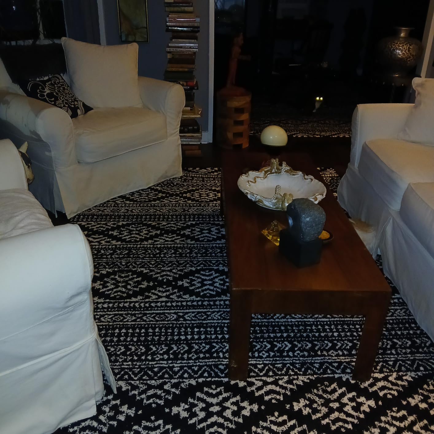 SAFAVIEH Area Rug 8x10 - Tulum Collection - Large - Ivory & Grey, Moroccan Boho Tribal Design, Non-Shedding & Easy to Clean, Ideal for Living Room, Bedroom, Dining Space customer photo 2