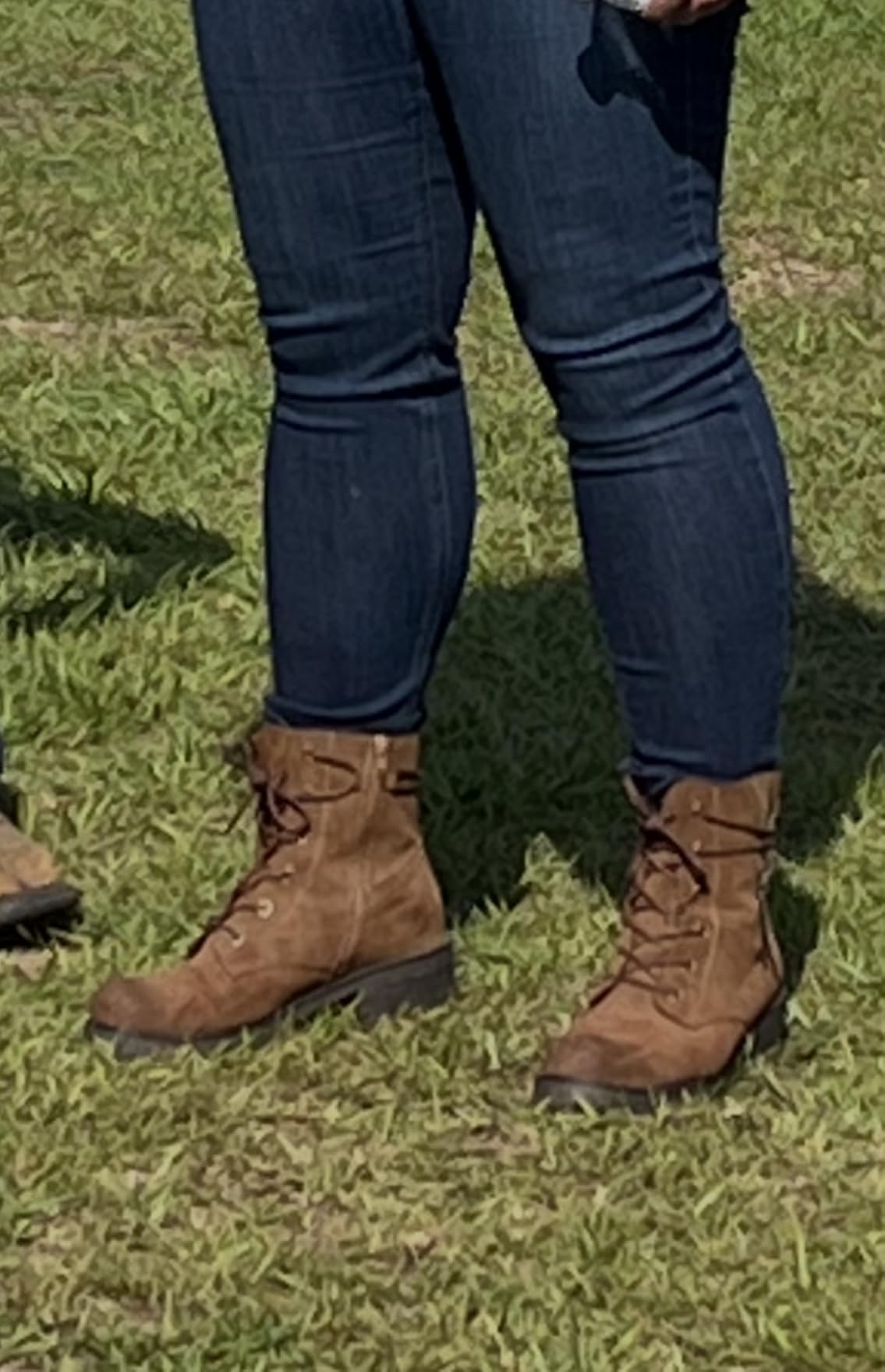 Dunes Women's Kobe Heeled Combat Boots - Lace-Up with Side Zipper, Memory Foam Insoles, Faux Fur Lining, Vegan Nubuck Leather, Wide Widths Available customer photo 2