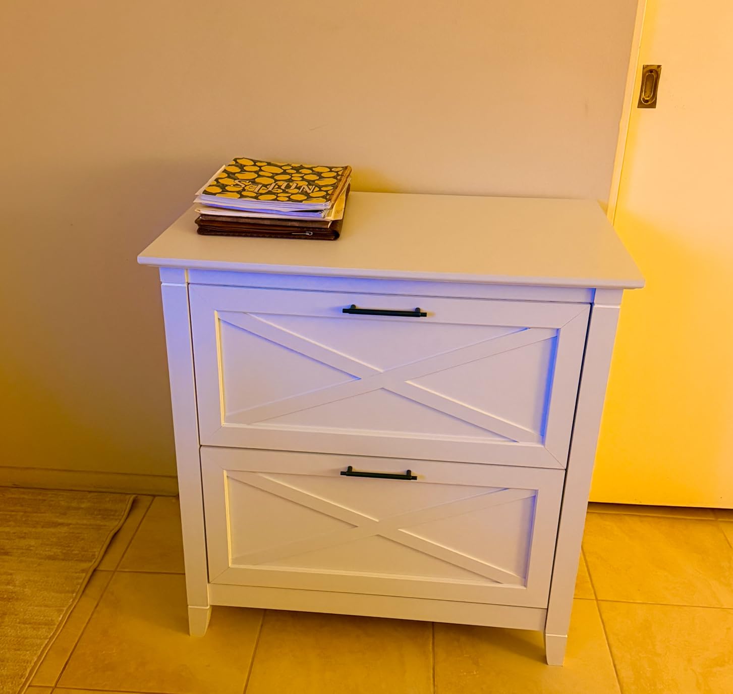 Bush Home Key West 2 Drawer Lateral File Cabinet in Pure White Oak, Document Storage for Home Office, Accent Chest with Drawers customer photo 1