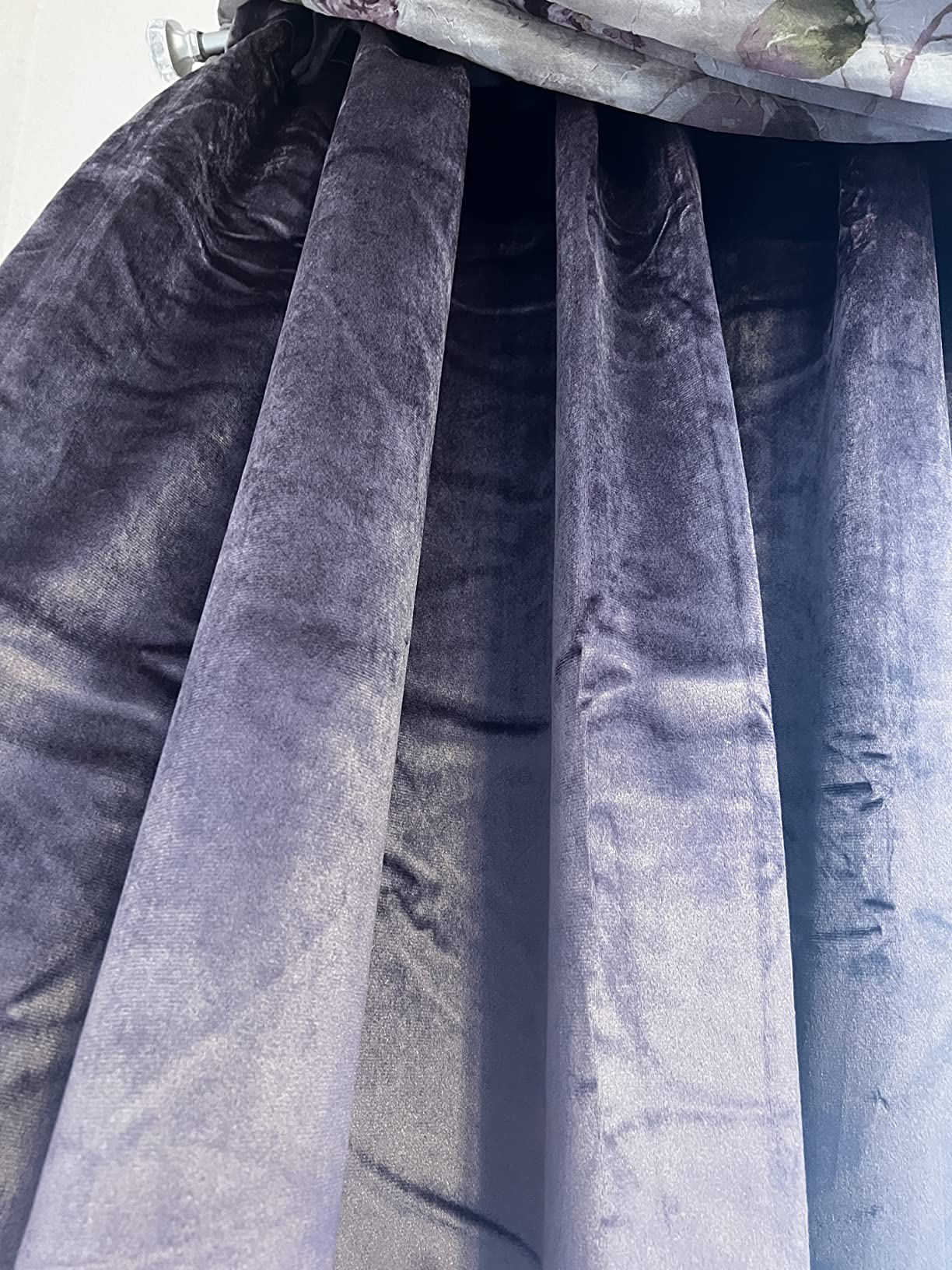 Eclipse Absolute Zero Harper Velvet Blackout Thermal Insulated Rod Pocket Curtains for Bedroom, Single Panel, 50