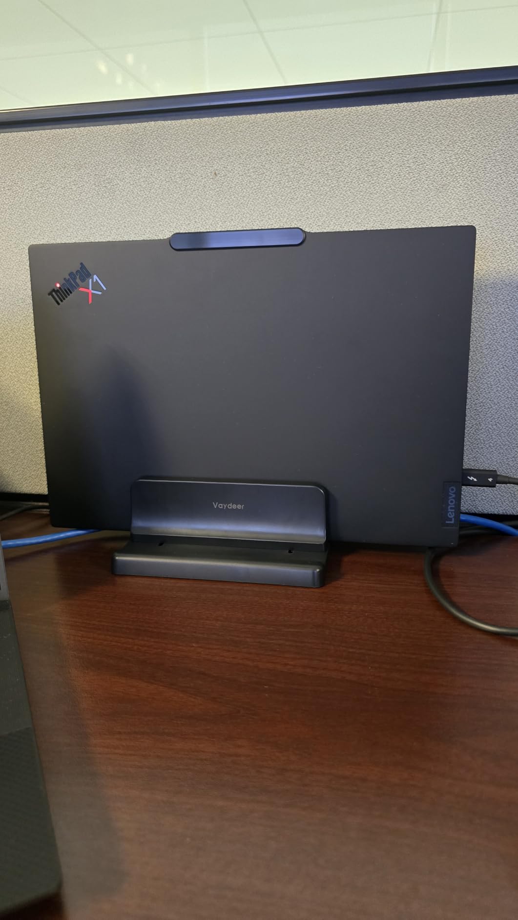 Vaydeer Vertical Laptop Stand Holder Organizer Plastic Adjustable Desktop Notebook Dock Space-Saving 3 in 1 for All MacBook Pro Air,Mac,HP,Dell,Microsoft Surface,Lenovo,up to 17.3 inches (Black) customer photo 1