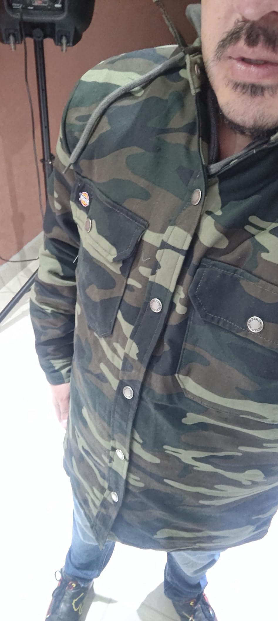 Dickies Men's Fleece Hooded Duck Shirt Jacket With Hydroshield customer photo 1
