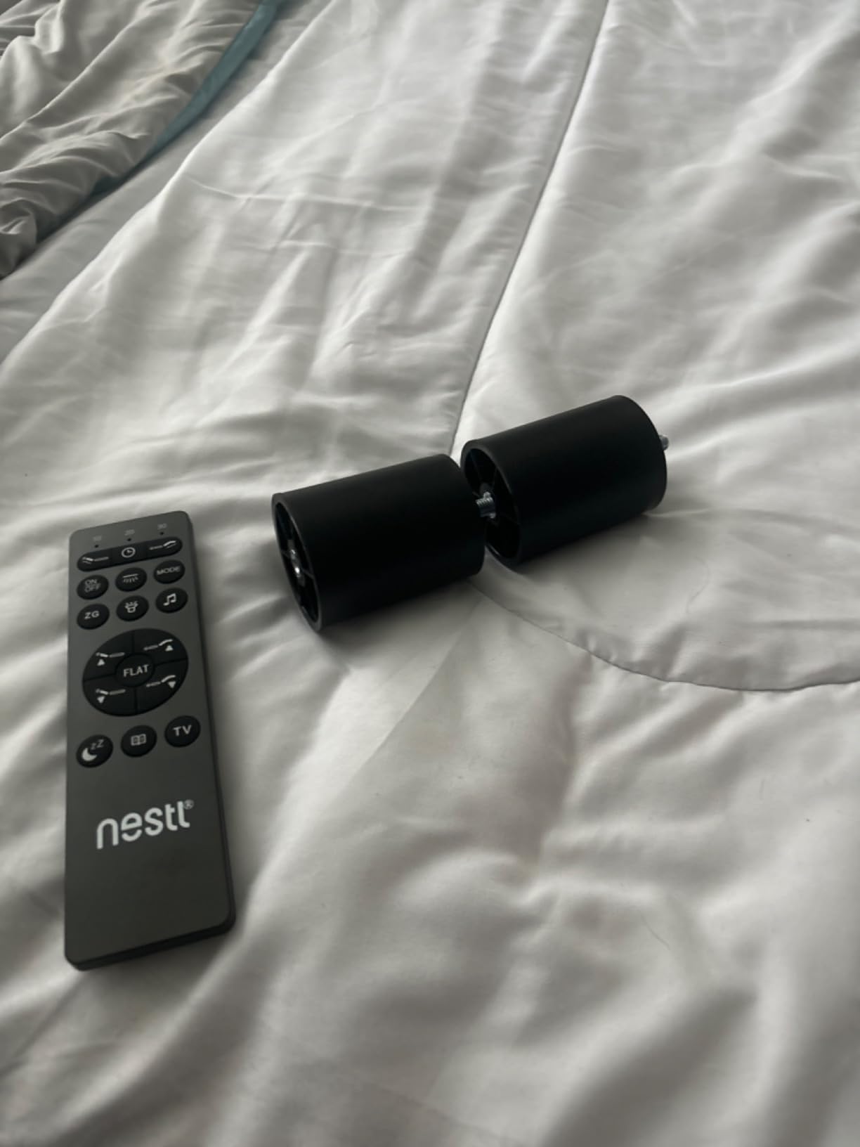 Nestl King Adjustable Bed Frame with Massage and Wireless Remote, Electric Base with Head and Foot Incline, Zero Gravity, USB Ports, Under Bed LED, No Box Spring Needed customer photo 2