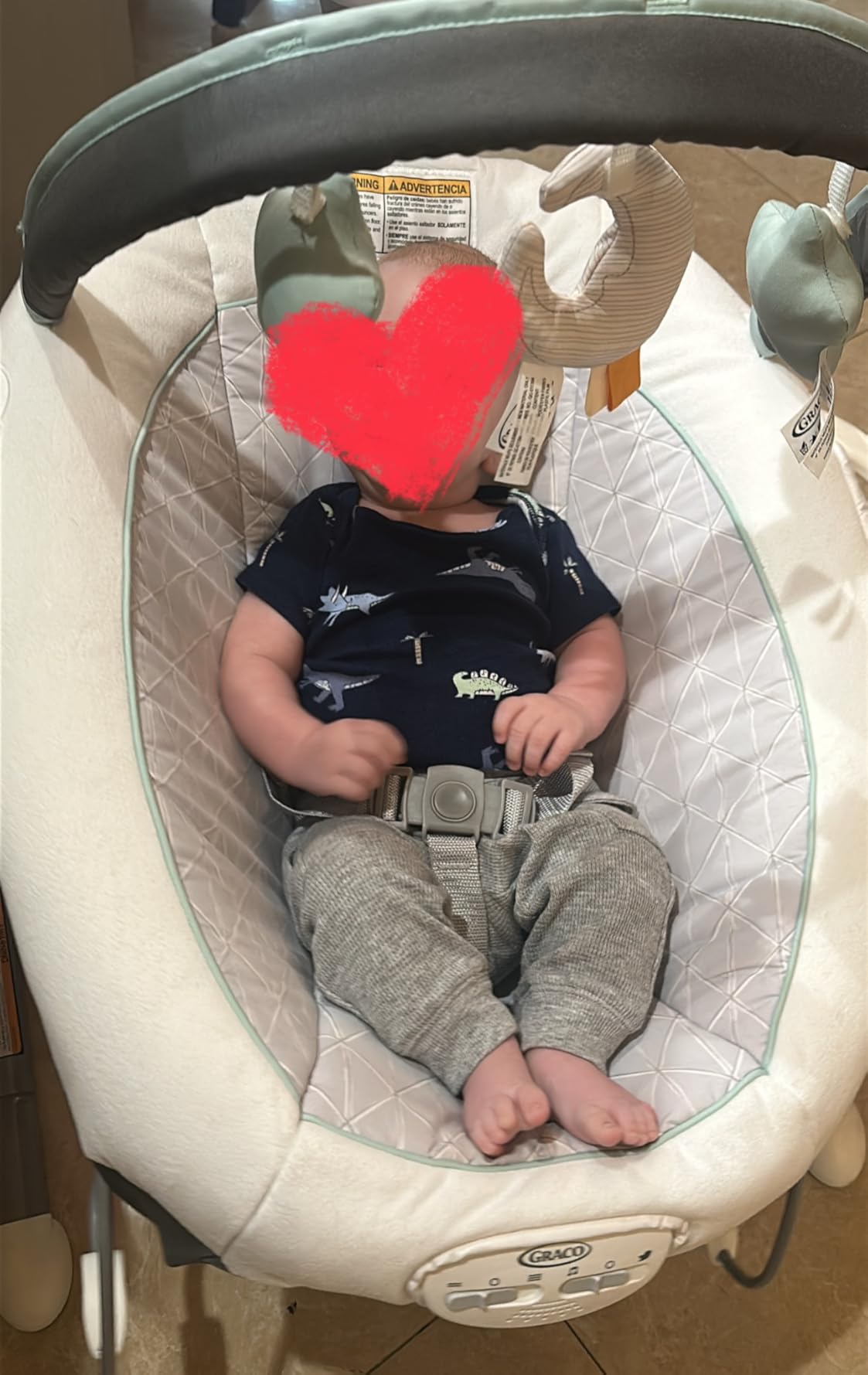 Graco Soothe 'n Sway LX Portable Baby Swing and Baby Bouncer, Multi Direction Seat, 2 Speed Vibration, Derby customer photo 2