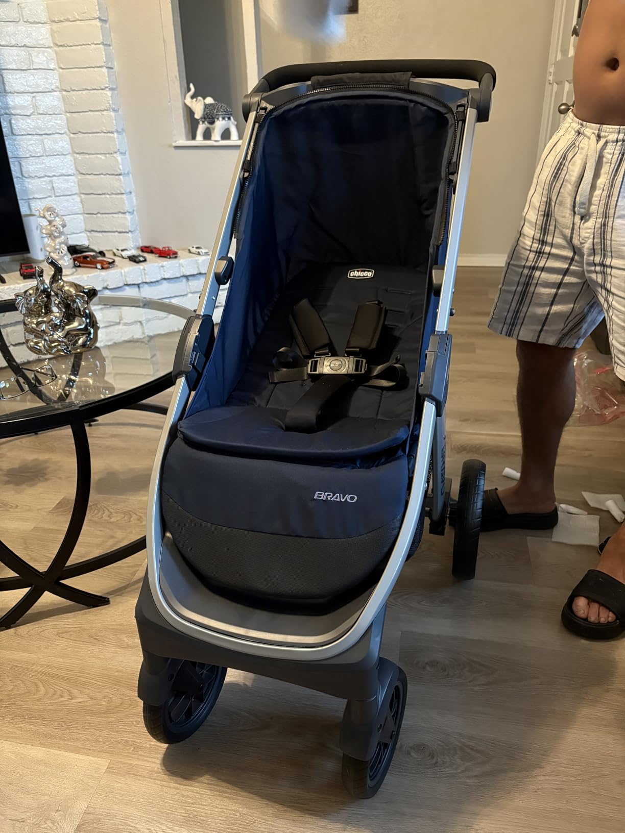 Chicco Bravo 3-in-1 Travel System, Quick-Fold Stroller with Car Seat | Brooklyn/Navy, KeyFit 30 customer photo 2