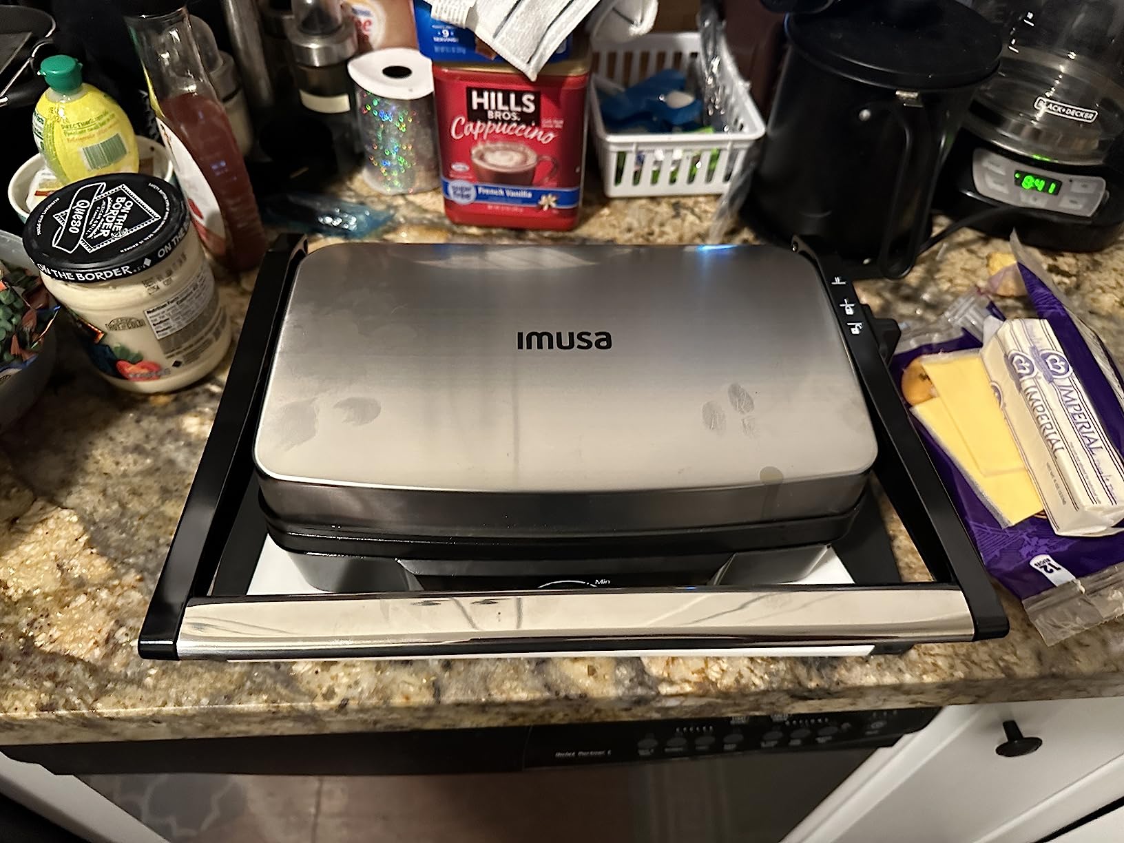 IMUSA Stainless Steel Panini Press Electric with Adjustable Temperature Settings and Nonstick Plates, 1200W | Nonstick Plates, Adjustable Temperature and Height, 1200W, Perfect for Sandwiches, Compact Kitchens, Gifting customer photo 2