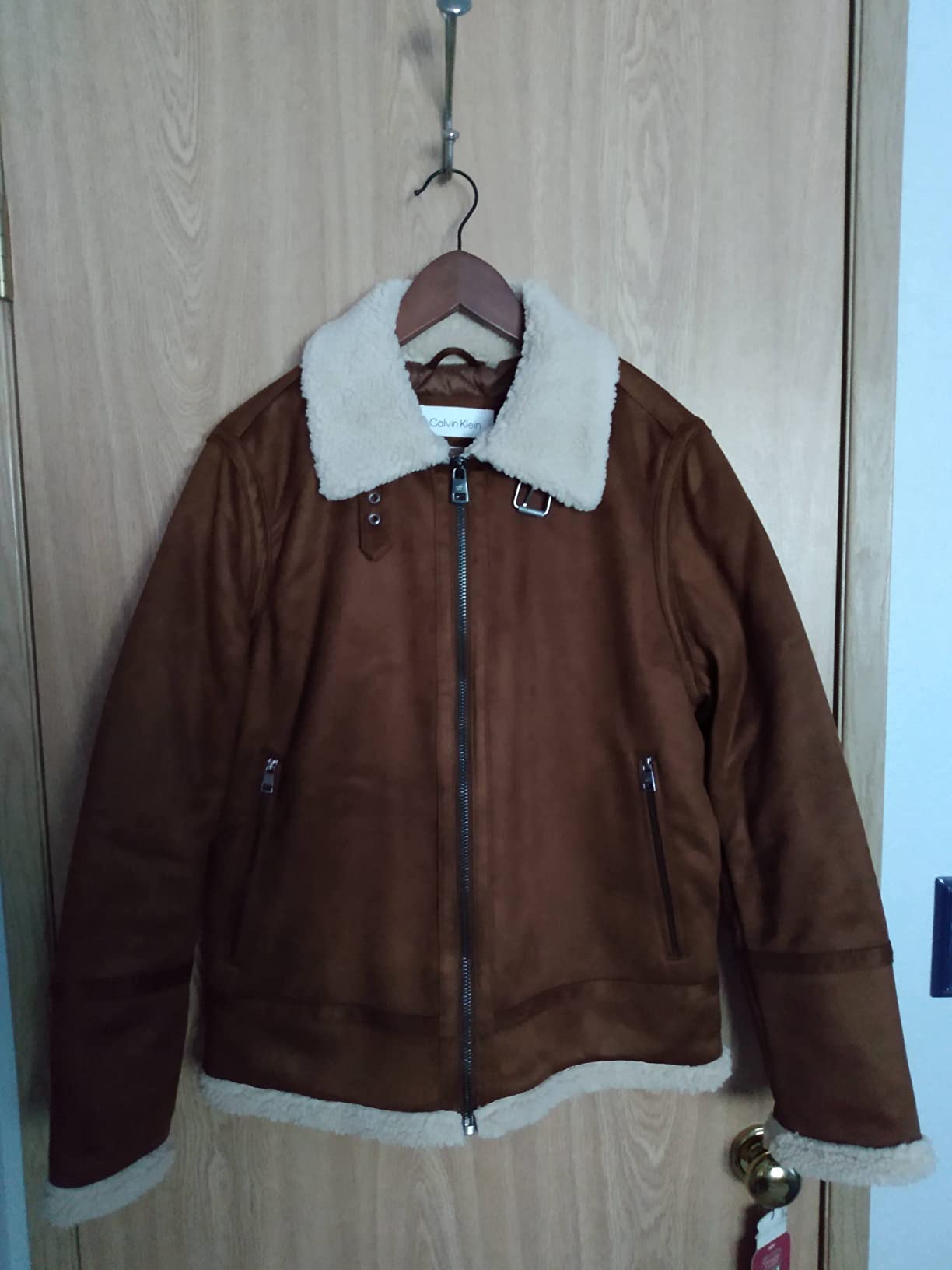 Calvin Klein Men's Faux Fur Lined Jacket customer photo 2