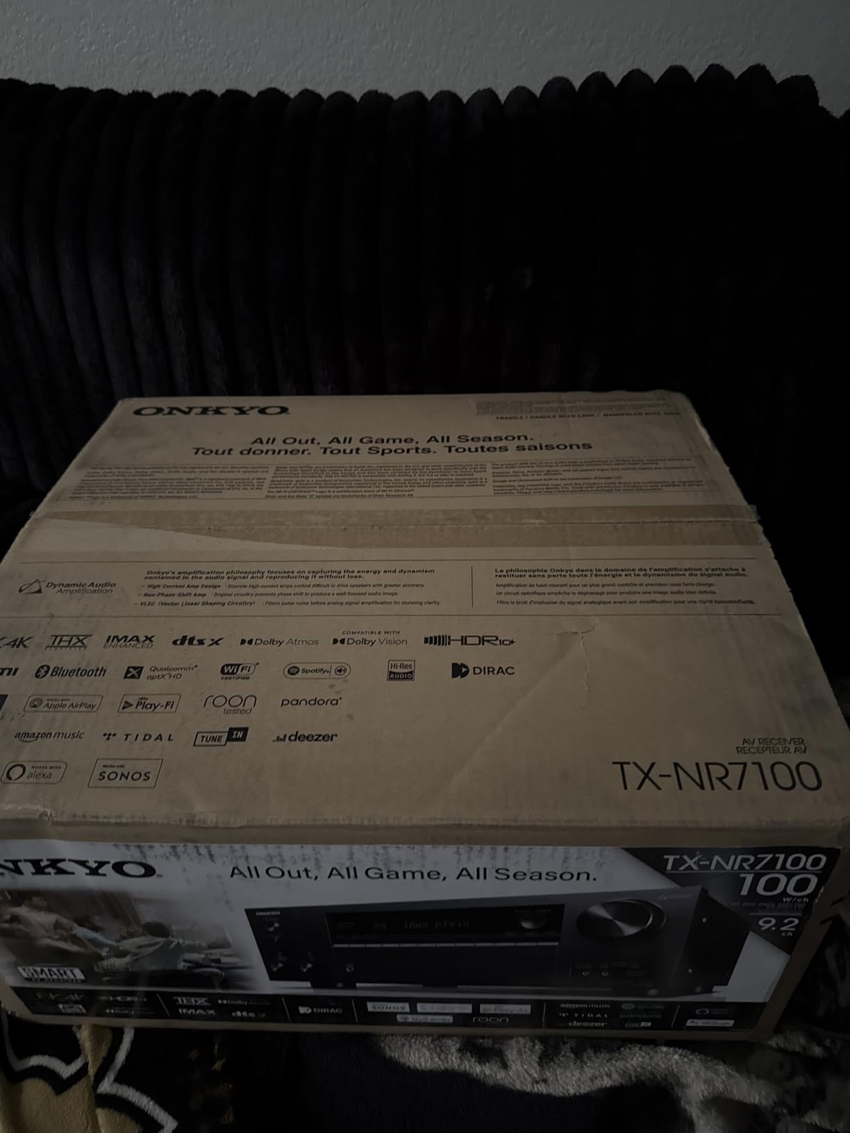 Onkyo TX-NR7100 9.2-Channel AV Receiver - 100W/Channel, Dirac Live, THX Certified, Works with Sonos customer photo 1