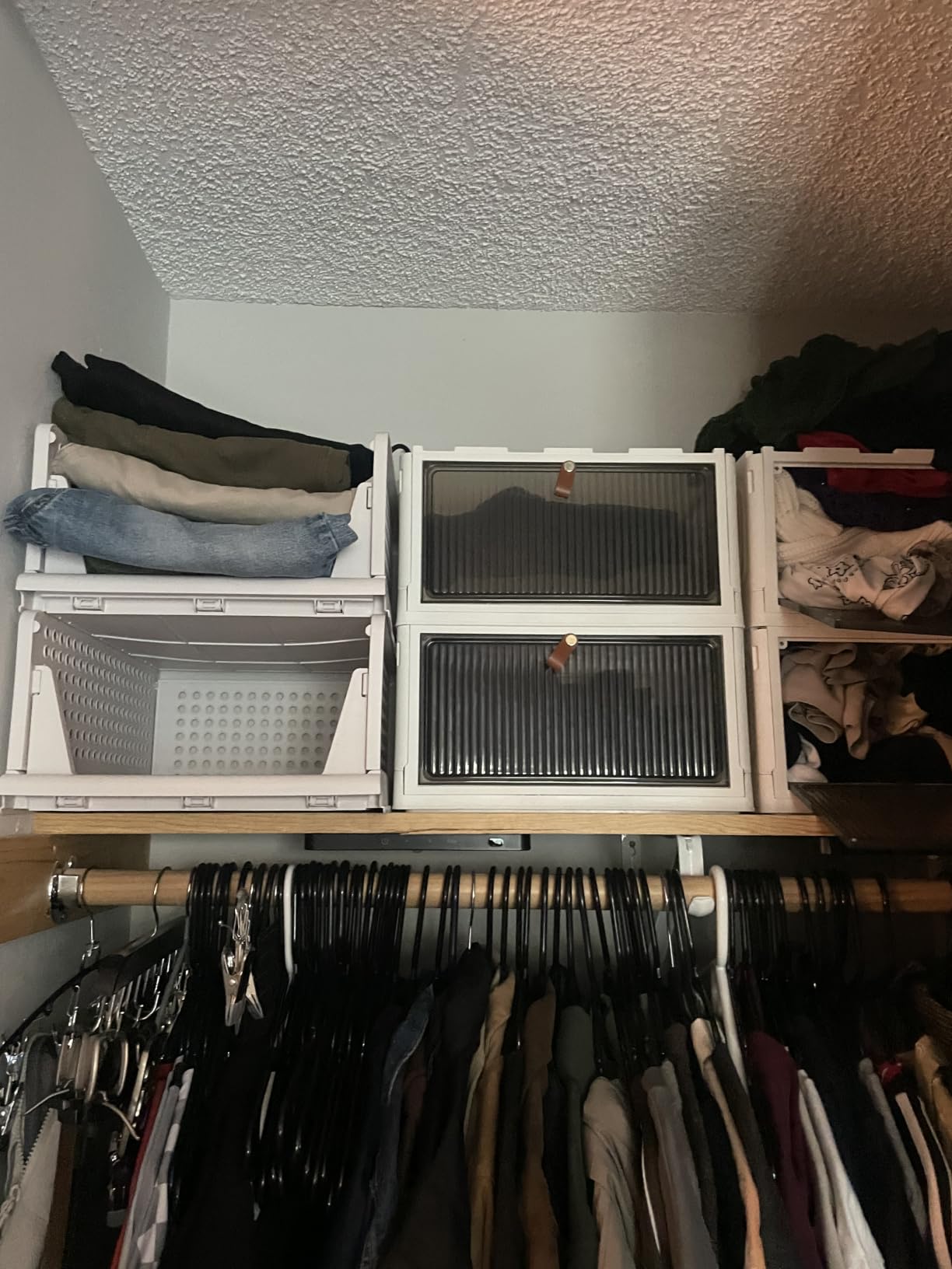 AWTATOS Closet Organizers and Storage, 6 Cube Storage Organizer, White | Portable Closet Storage Shelves, DIY Stackable Storage Cube Book Shelf, Plastic Clothes Organizer Shelving for Bedroom, Home customer photo 1