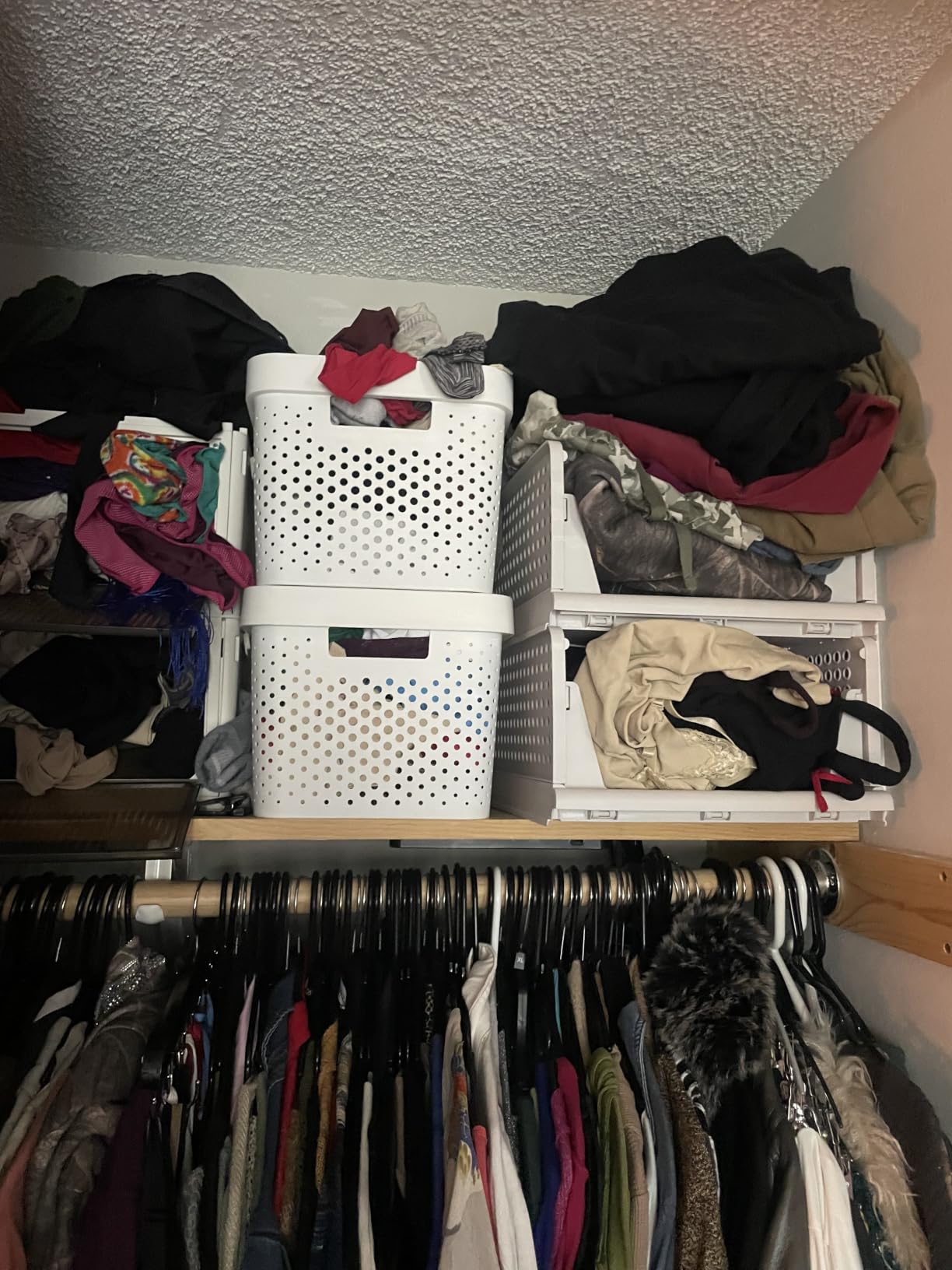 AWTATOS Closet Organizers and Storage, 6 Cube Storage Organizer, White | Portable Closet Storage Shelves, DIY Stackable Storage Cube Book Shelf, Plastic Clothes Organizer Shelving for Bedroom, Home customer photo 2
