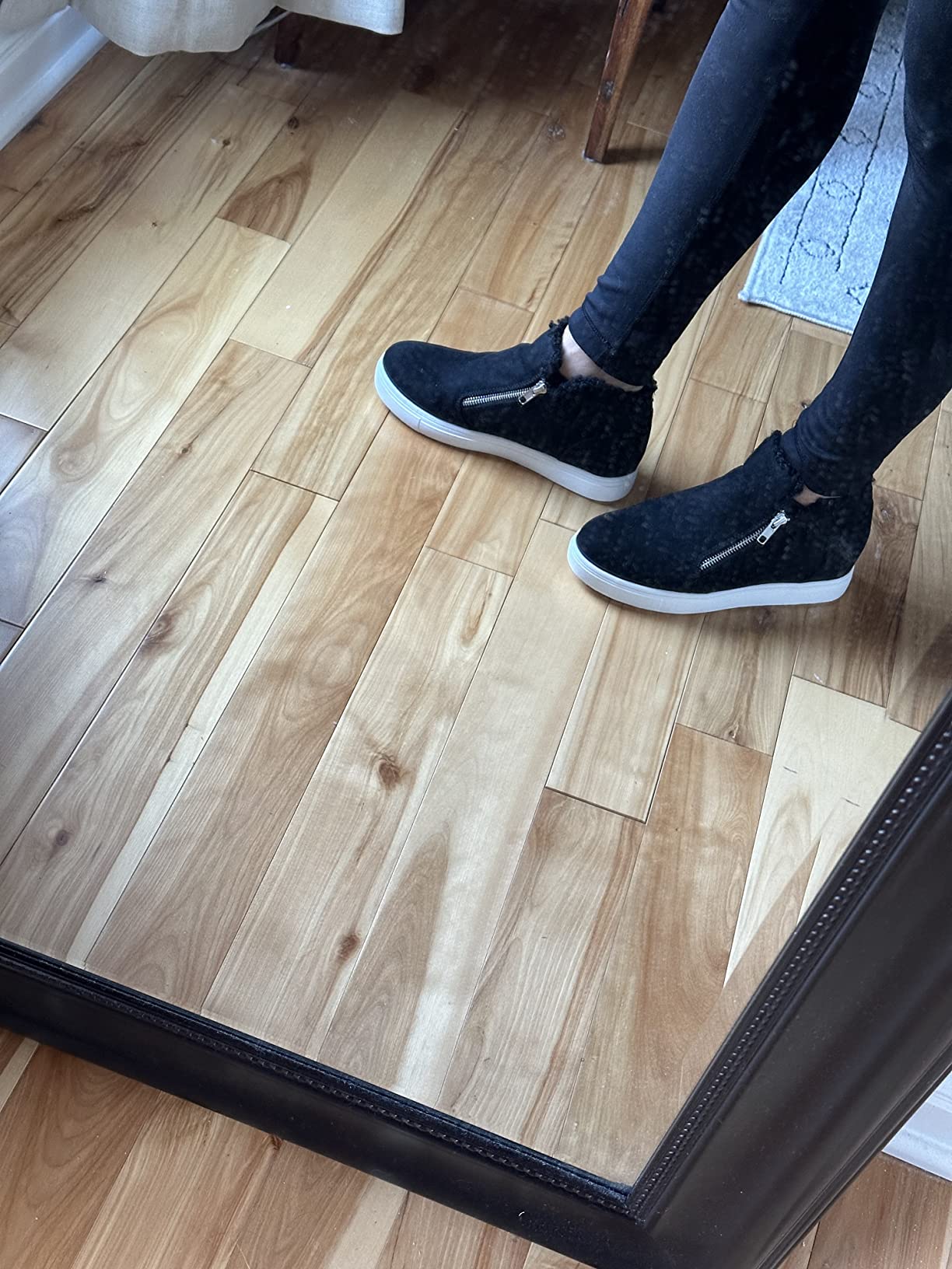 CUSHIONAIRE Women's Heaven Hidden Wedge Faux Shearling Sneaker + Memory Foam customer photo 2