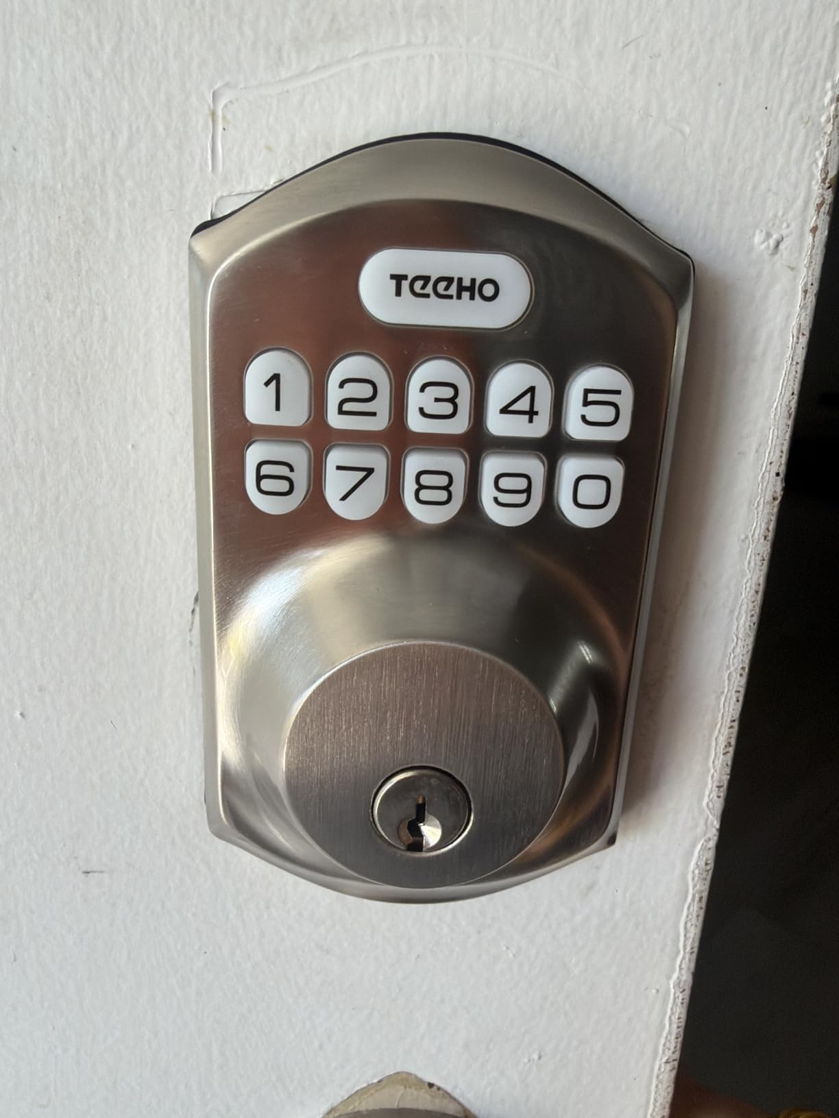 TEEHO TE001 Keyless Entry Deadbolt with Keypad for Front Door, Satin Nickel - ANSI Grade 3, 20 User Codes customer photo 2