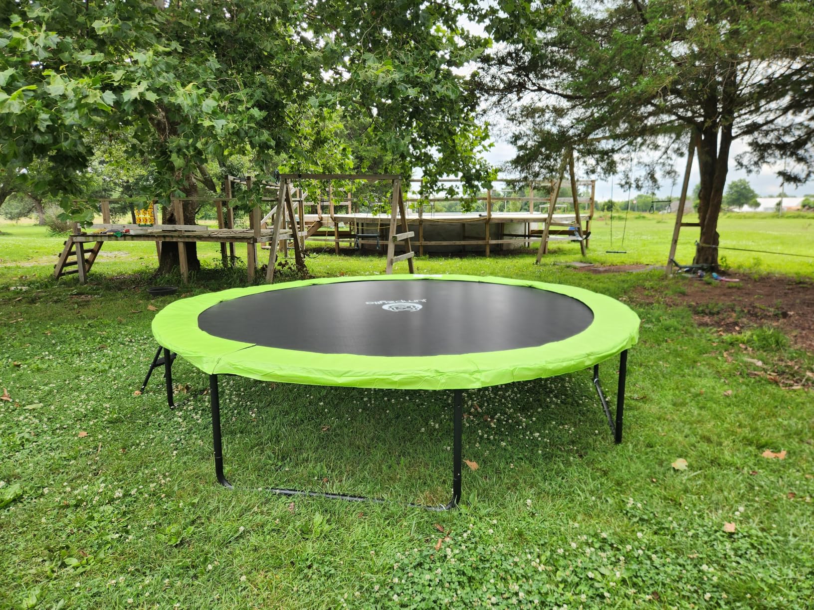 Outdoor Trampoline with Net for Kids 8FT 10FT 12FT 14FT 15FT 16FT | ASTM-compliant trampoline with enclosure, non-slip ladder, rust-resistant galvanized steel frame customer photo 2
