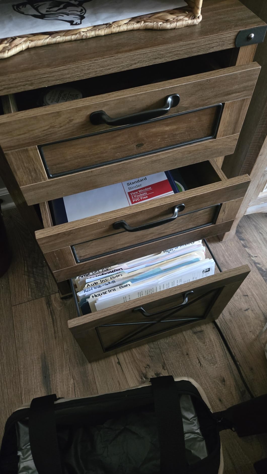 VASAGLE File Cabinet, Filing Cabinet with 2 File Drawers, Printer Stand, Fit A4, Letter Size, Hanging File Folders, Modern Farmhouse Style, for Home Office, Honey Brown UOFC048T41 customer photo 1