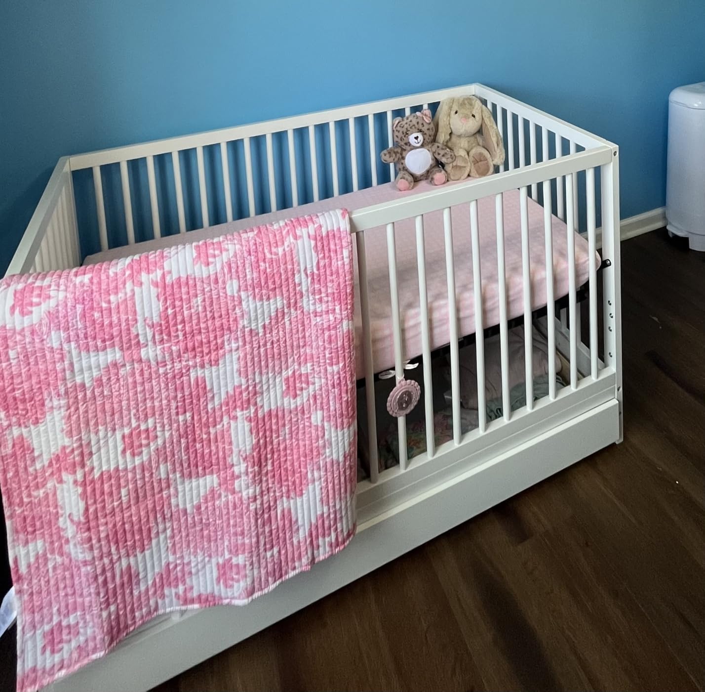 Graco Teddi 5-in-1 Convertible Crib with Drawer, White | GREENGUARD Gold Certified, Full-Size Nursery Storage Drawer, Baby Crib Converts to Toddler Bed, Daybed and Full-Size Bed customer photo 1