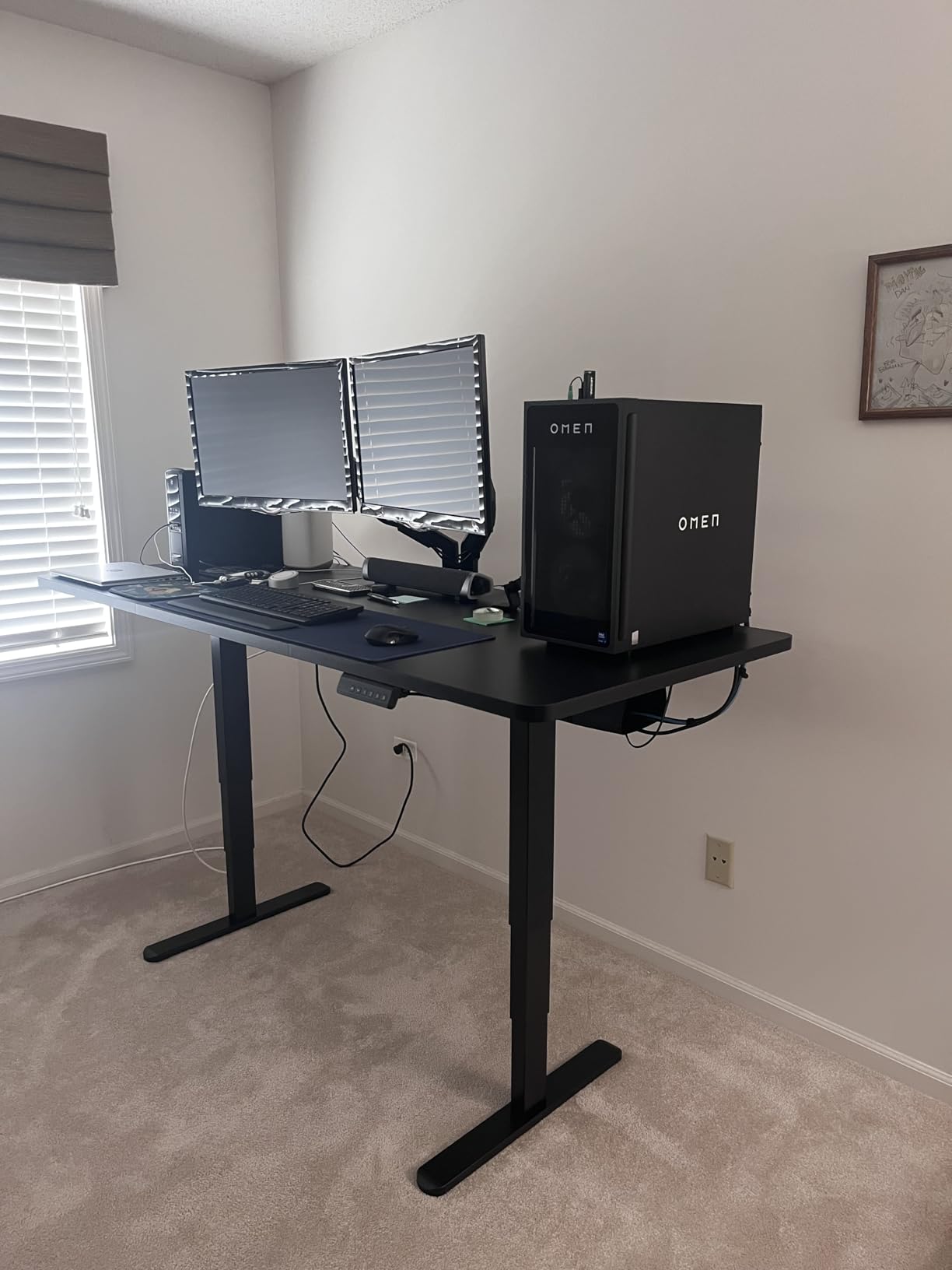 VIVO Electric 71 x 30 in Dual Motor Sit Stand Desk, Memory Height Adjustment, 2B Series, Black Top Black Frame, DESK-KIT-2B7B customer photo 1