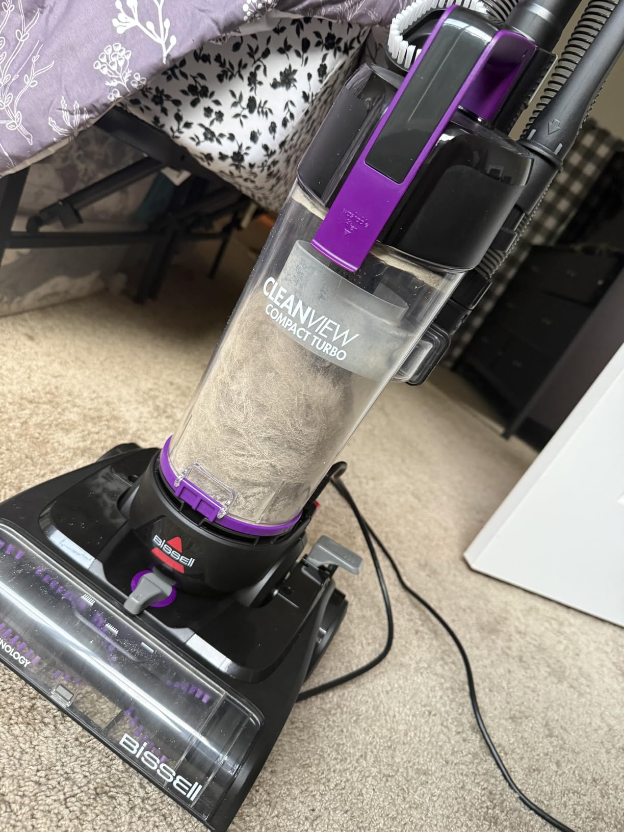 Bissell CleanView Compact Turbo Upright Vacuum with Quick Release Wand, Full Size Power, Compact Size for Apartments & Dorms, 3437F customer photo 1
