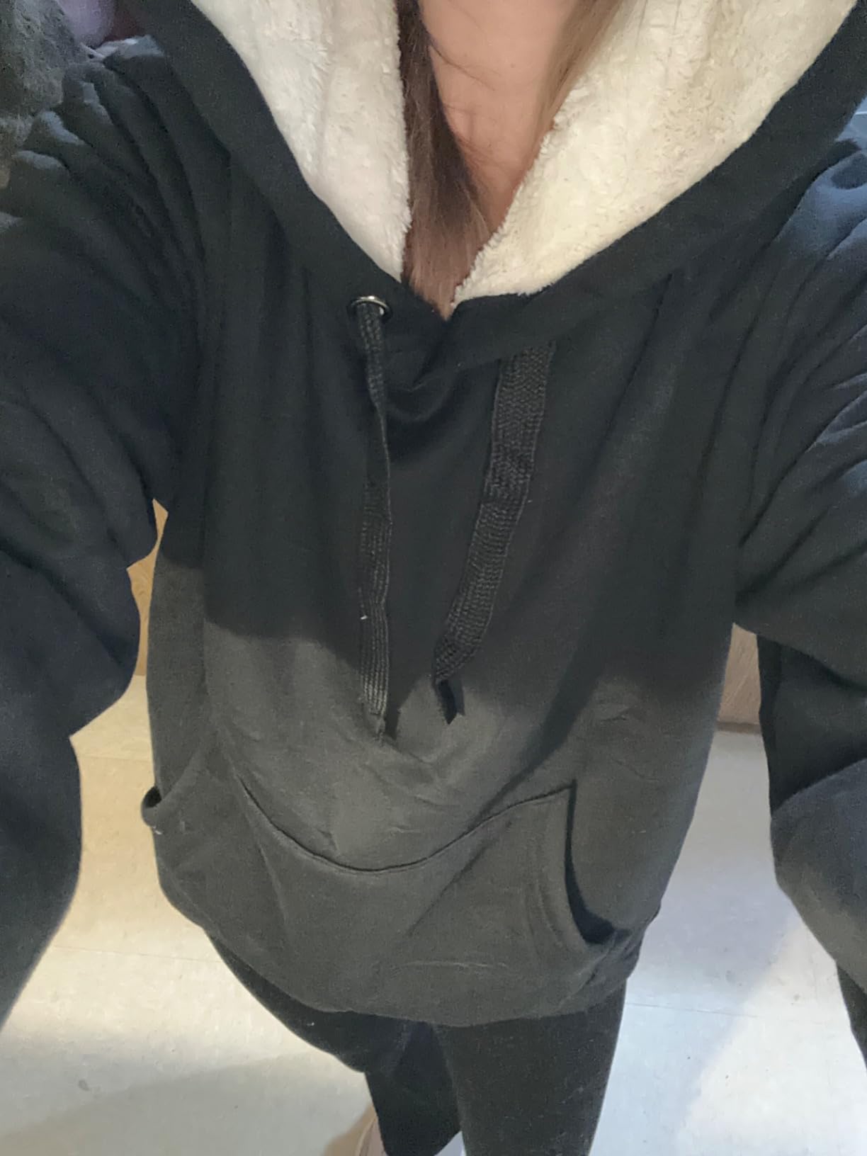 Womens Winter Hoodies Warm Fleece Sherpa Lined Pullover Hooded Sweatshirt customer photo 2