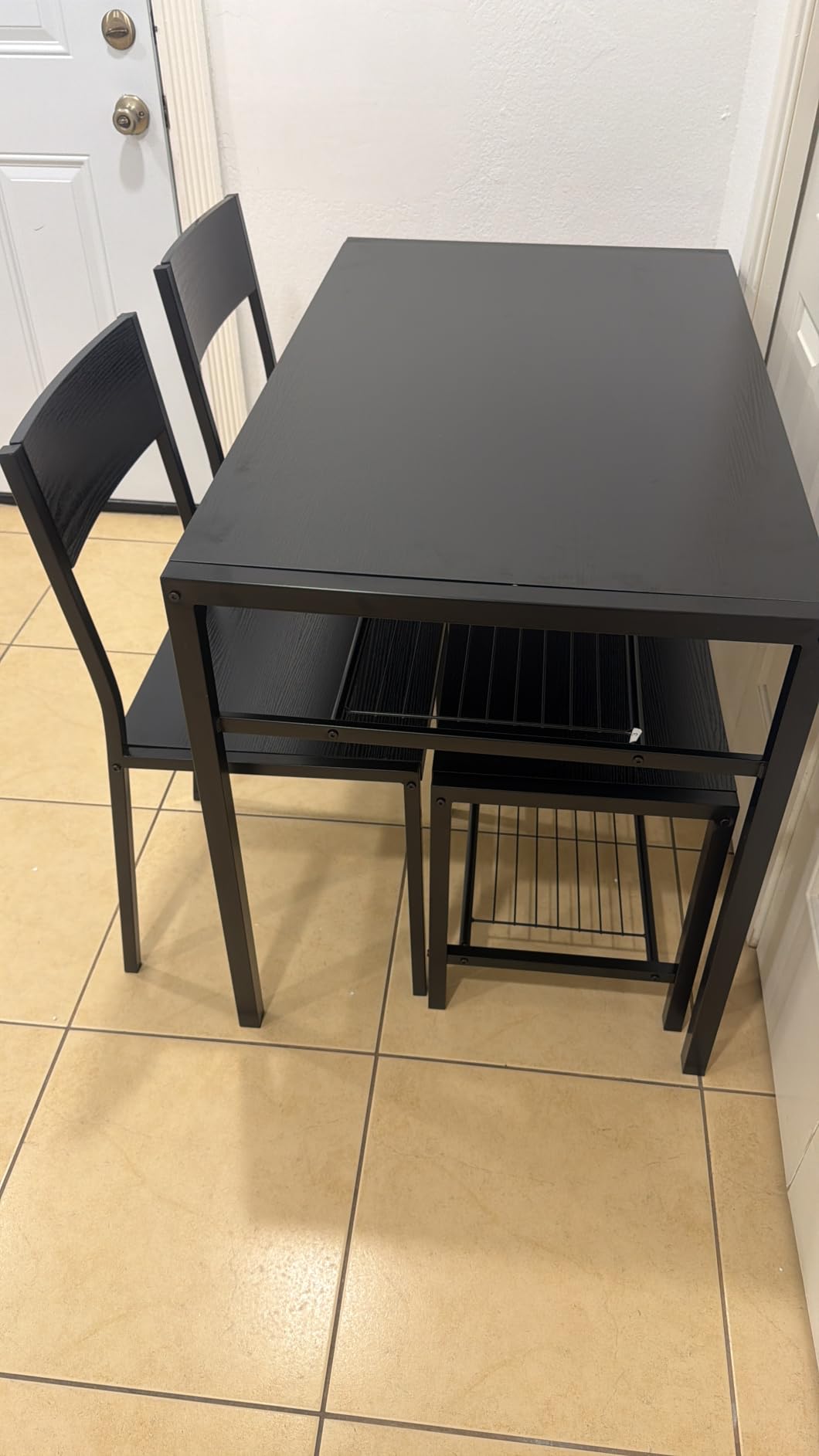 Gizoon Kitchen Table and 2 Chairs for 4 with Bench, 4 Piece Dining Table Set for Small Space, Apartment customer photo 1