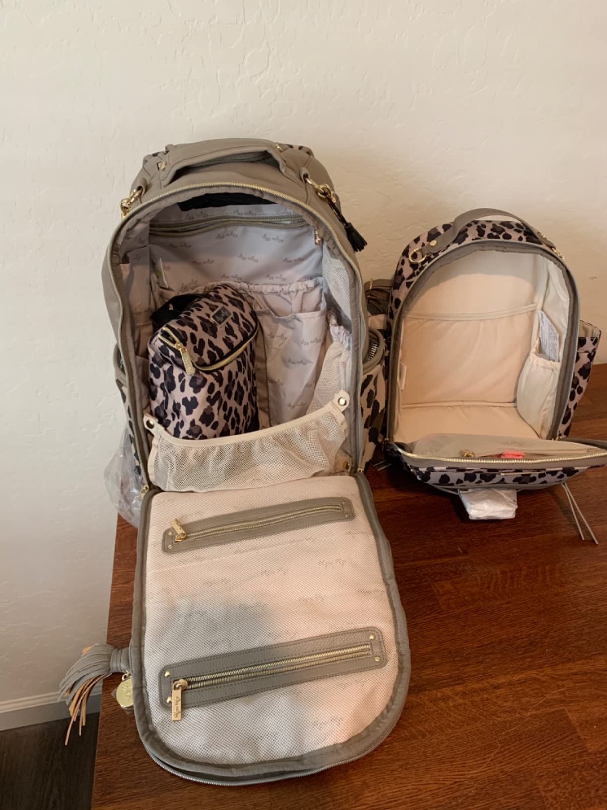 Itzy Ritzy Boss Plus Diaper Bag Backpack with 19 Pockets (Vanilla Latte) | Large Diaper Bag Backpack Includes 2 Insulated Bottle Pockets, Changing Pad, Stroller Clips, Padded Straps, Travel-Ready customer photo 1