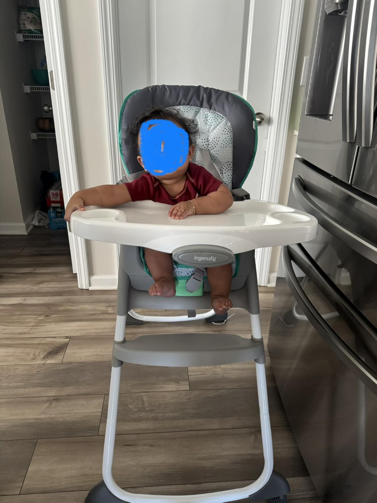 Ingenuity Full Course 6-in-1 High Chair - Baby to 5 Years Old, 6 Convertible Modes, 2 Dishwasher Safe Trays - Astro, 13108 customer photo 1