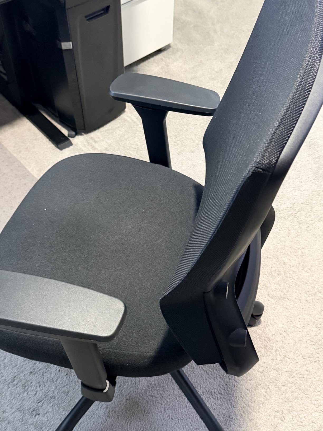 T96 Mesh Office Chair,Ergonomic Computer Desk Chair,Sturdy Task Chair- Adjustable Lumbar Support & Armrests,Tilt Function,Comfort Wide Seat,Swivel Home Office Chair customer photo 2