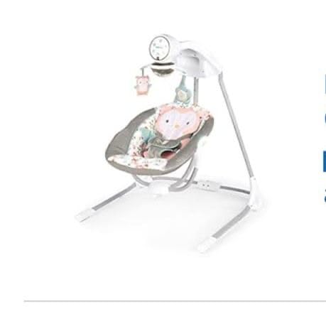 Ingenuity InLighten 5-Speed Baby Swing - Swivel Infant Seat, 5 Point Safety Harness, Nature Sounds, Lights - Van Elephant customer photo 1