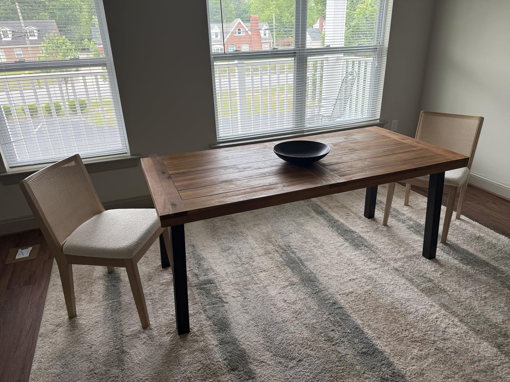 Devoko 6 Person Acacia Wood Dining Table for Kitchen, Natural | Farmhouse Kitchen Table for 6 for Indoor Outdoor Mesa De Comedor customer photo 2