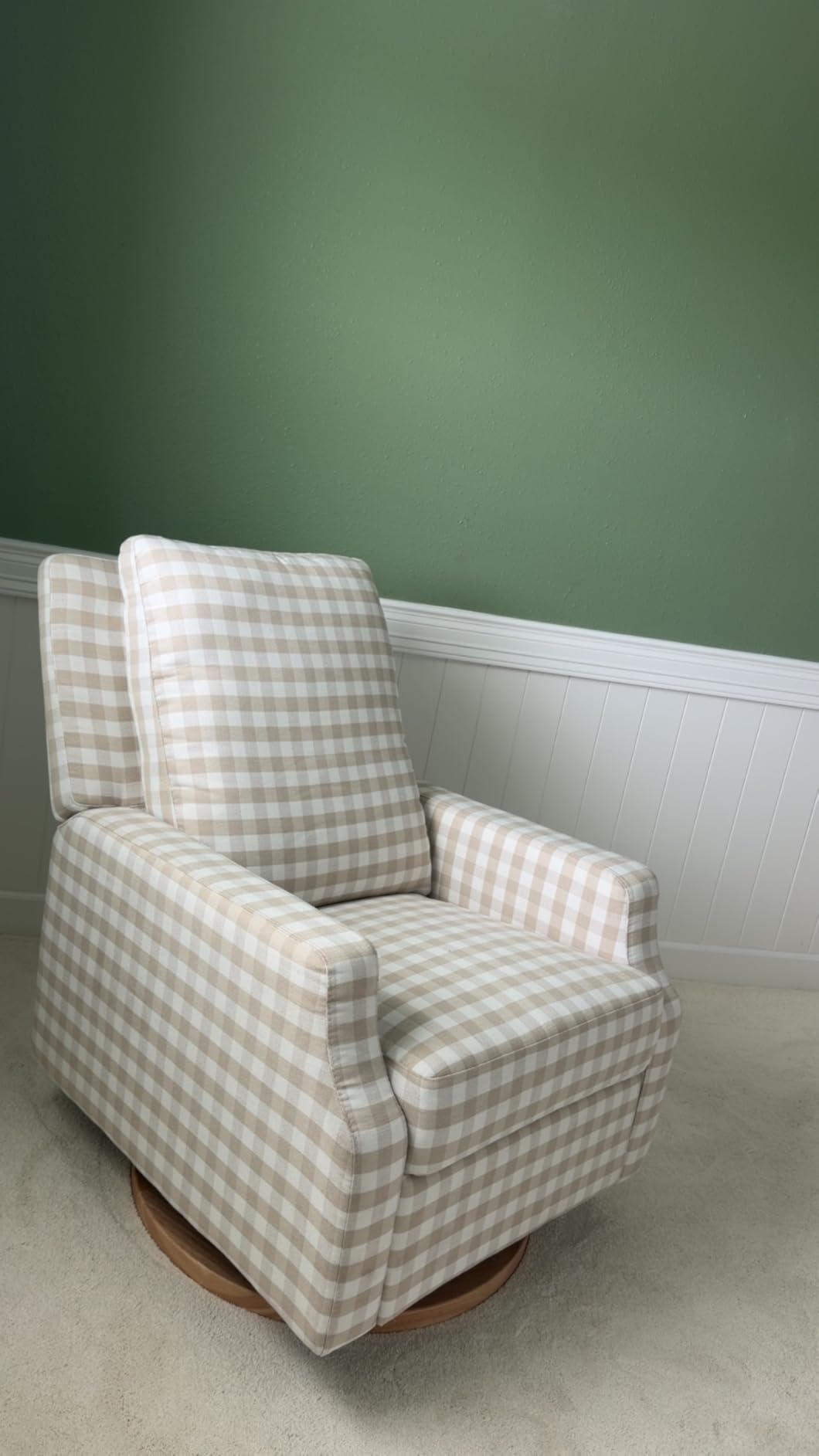 Namesake Crewe Nursery Glider Recliner w/ 360° Swivel, Ivory | GREENGUARD Certified Glider Rocking Chair for Nursery & Living Room - Manual Recline & Swivel Glide customer photo 1