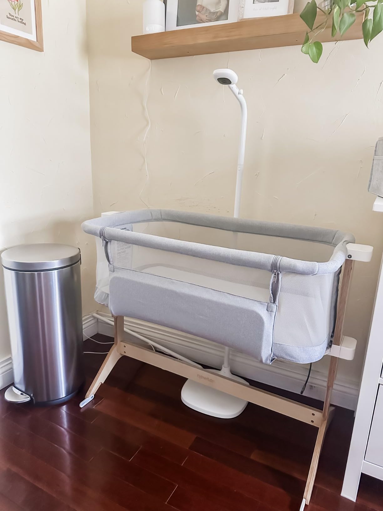 Newton Baby Bassinet & Bedside Sleeper with Mattress & Sheet - Ultra-Breathable & Completely Washable, Removable Dual-Layer Cover | Wood Frame | Adjustable Height & Infant Access Opening customer photo 2