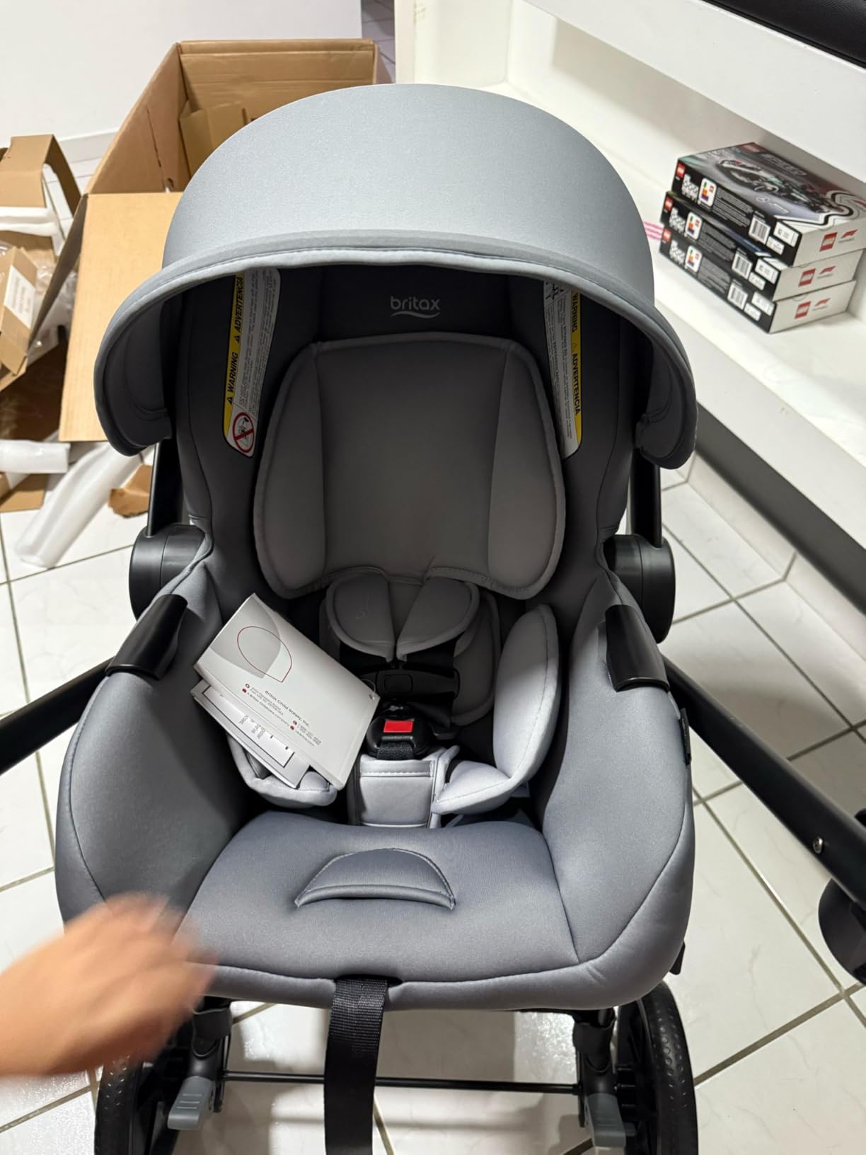 Britax Willow Brook Travel System With Aspen Base - Onyx Glacier | Car Seat Stroller Combo; Brook Stroller & Willow Infant Car Seat; ClickTight Technology customer photo 1