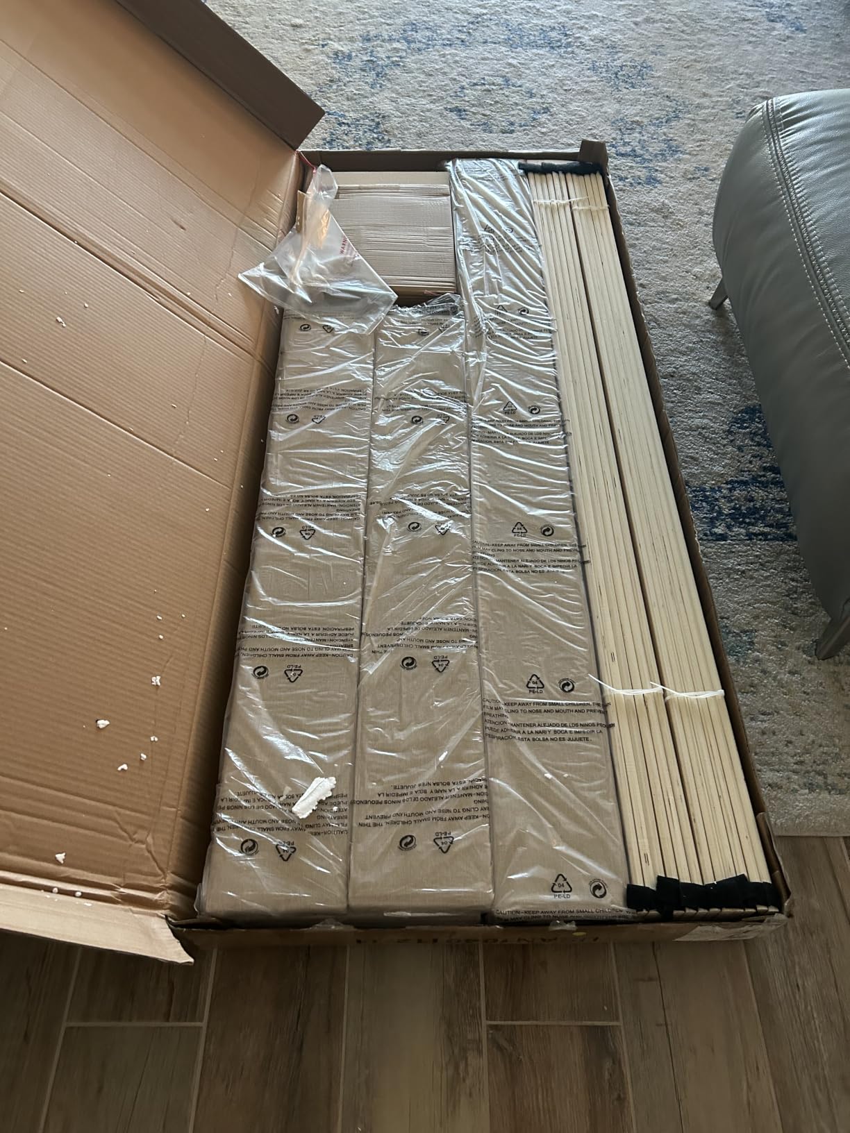 Allewie Queen Bed Frame with Button Tufted Wingback Headboard customer photo 1