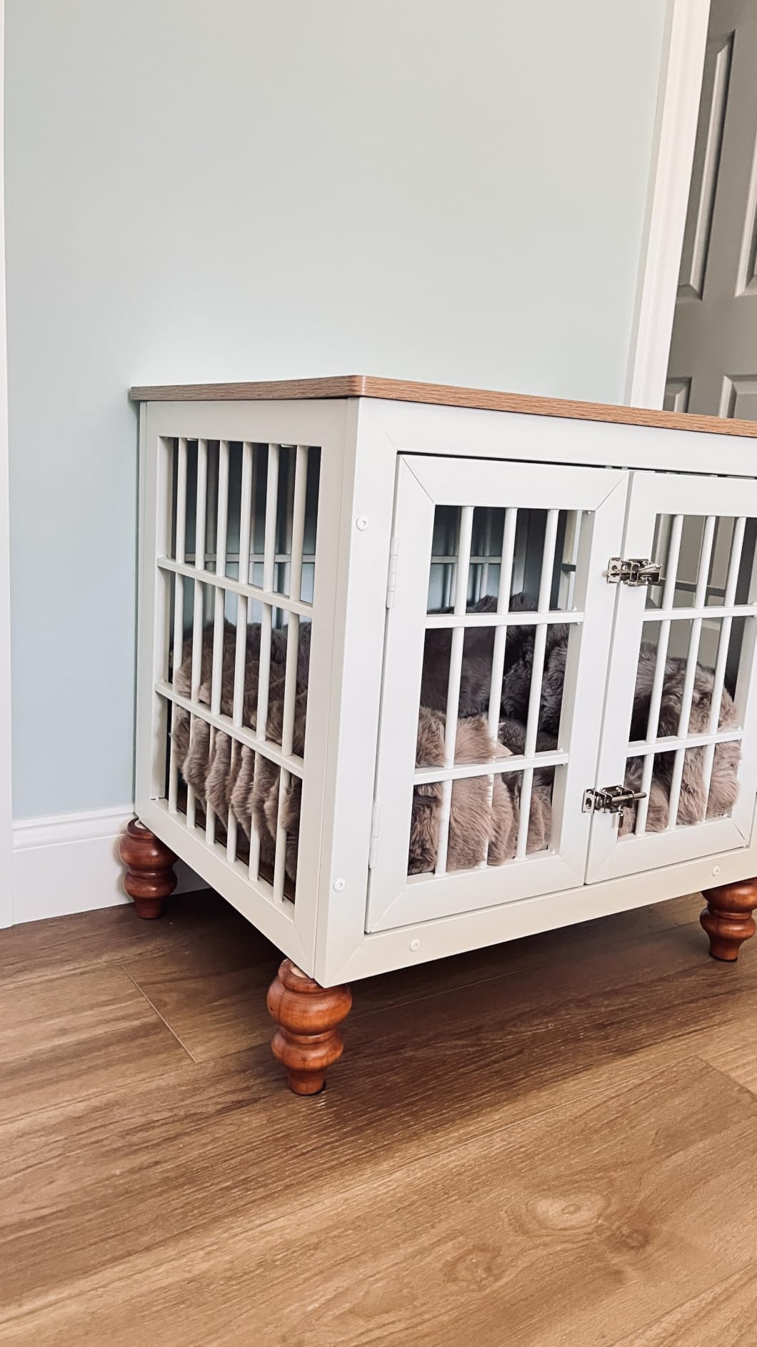 rehomerance 42 Inch Heavy Duty Dog Crate Furniture for Large and Medium Dogs, Decorative Pet House End Table, Wooden Cage Kennel Furniture Indoor, Rustic Brown customer photo 1