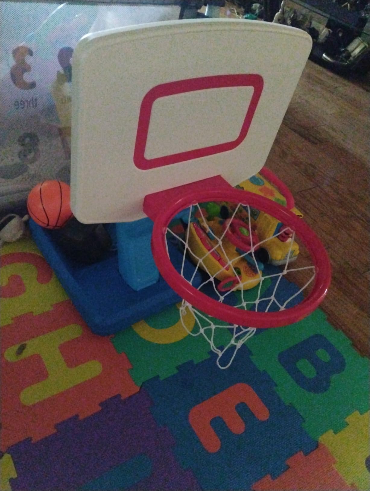 Toddler Basketball Hoop Indoor Mini Adjustable Basketball Goal with Ball Pump Outdoor Toys Backyard Game Outside Pool Basketball Toys for 3 4 Year Old Boy Girl Kid Toy Age 4-8 Birthday Gift customer photo 1