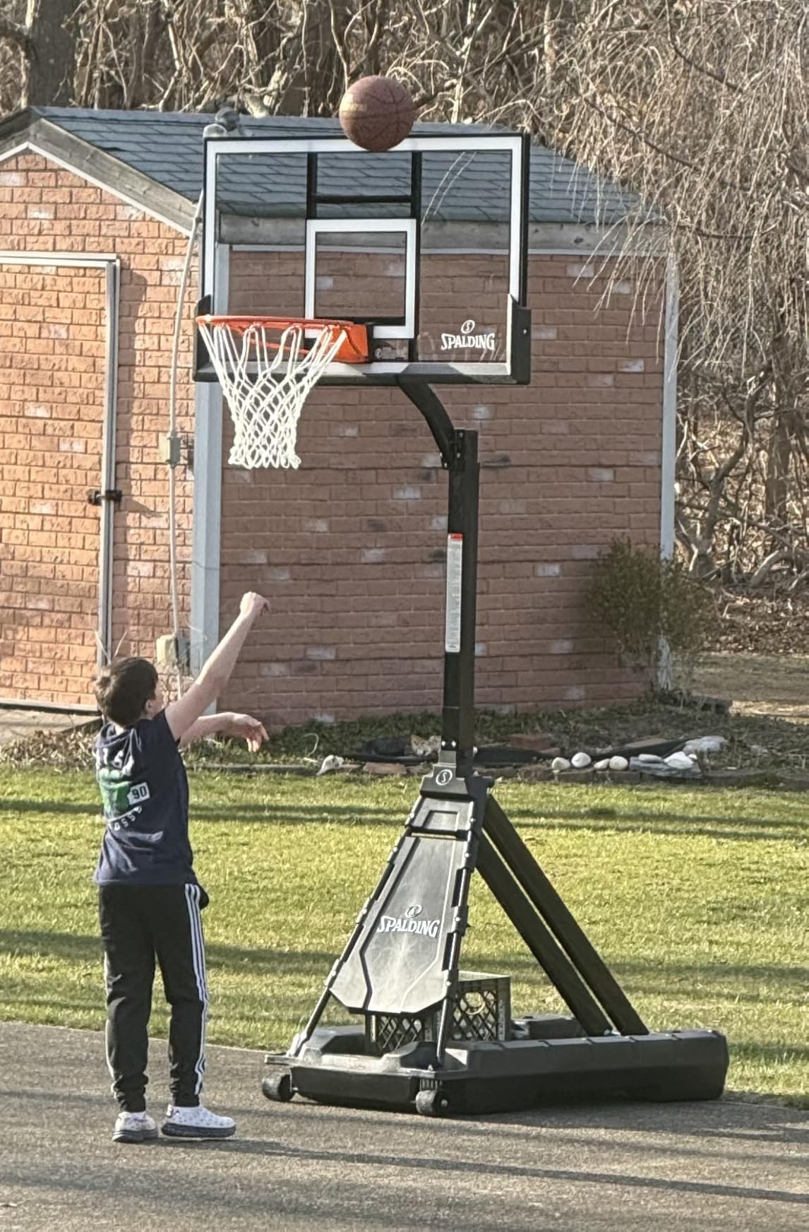 Spalding Momentous EZ Assembly Portable Adjustable Outdoor Basketball Hoop - Assembles in 30 Minutes or Less customer photo 2