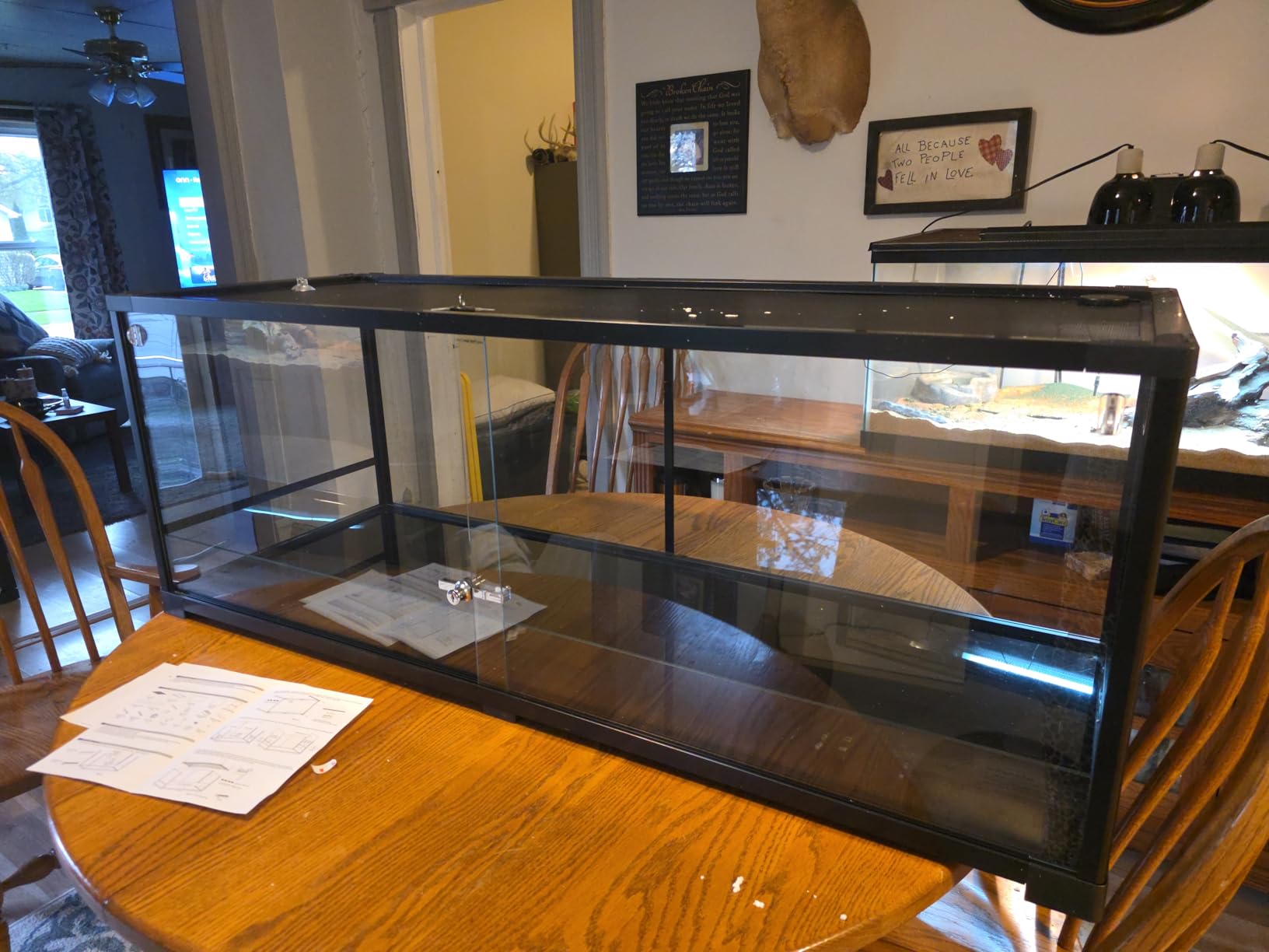 34 Gallon Reptile Tank, Glass Reptiles Terrarium 24