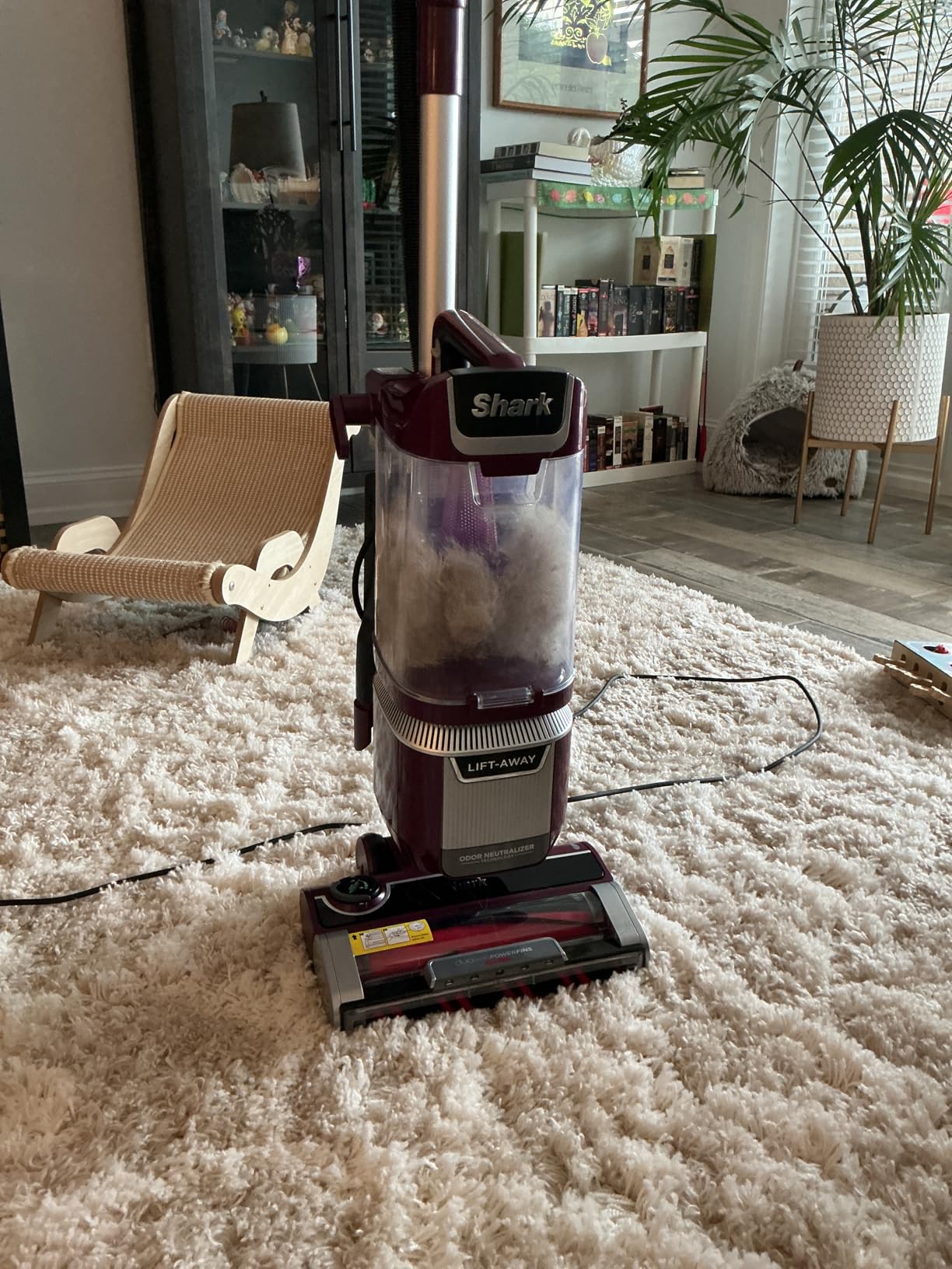 Shark Rotator Lift-Away Vacuum with DuoClean PowerFins, Wine Purple, LA702 | DuoClean PowerFins HairPro, Odor Neutralizer, Lift-Away Pod, HEPA Seal, LED Headlights, Crevice and Upholstery Tools, Pet customer photo 1