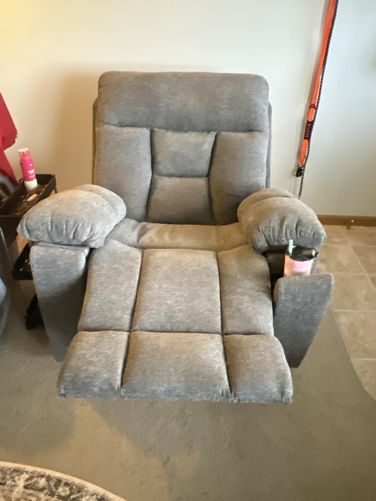 CANMOV Large Power Lift Recliner Chair with Massage and Heat for Elderly Big and Tall People, Overstuffed Wide Recliners with 2 Cup Holders, Side Pocket and USB Port, Camel customer photo 1