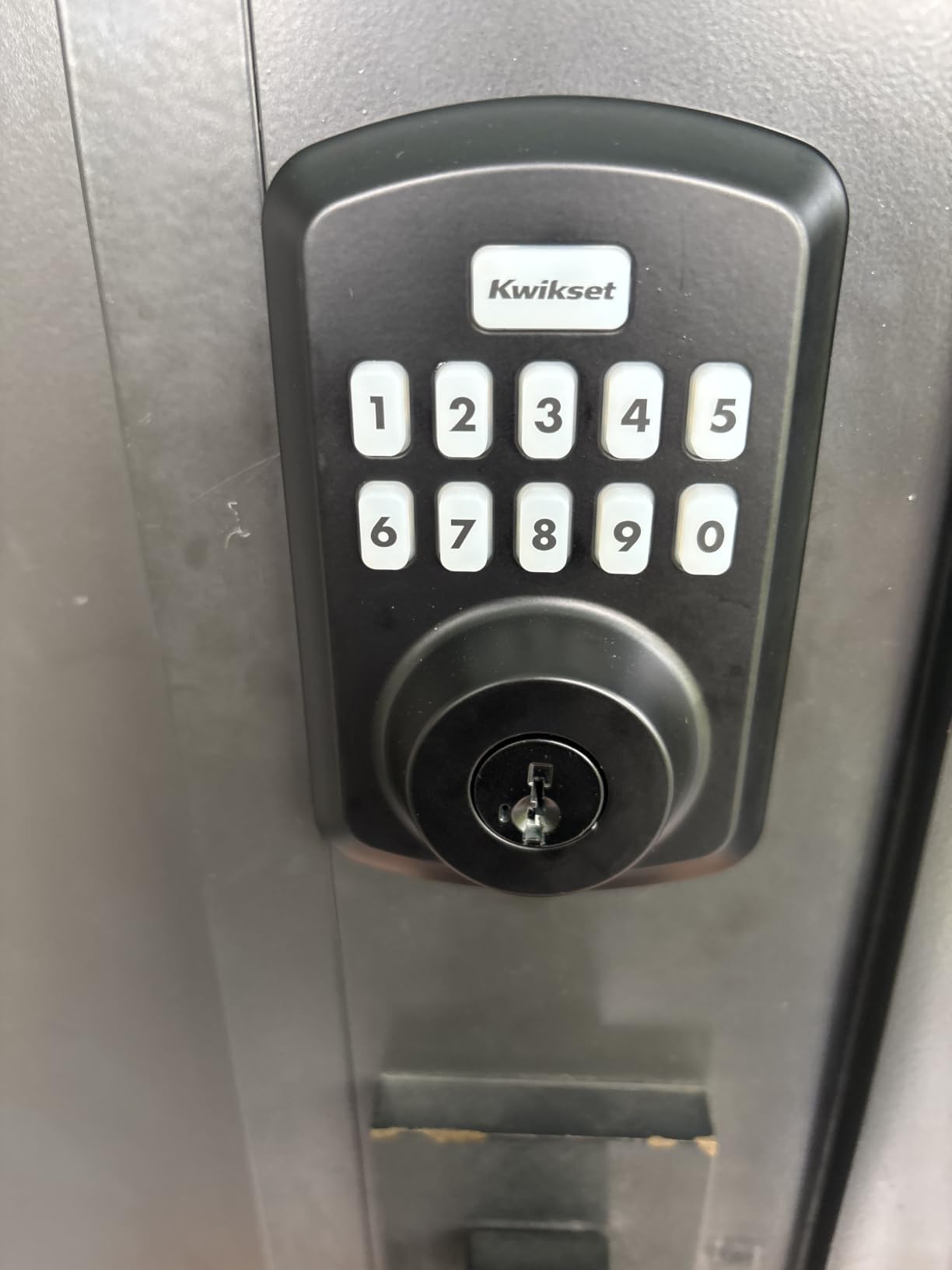 Kwikset Powerbolt 250 10-Button Keypad Satin Nickel Transitional Electronic Deadbolt Door Lock customer photo 2