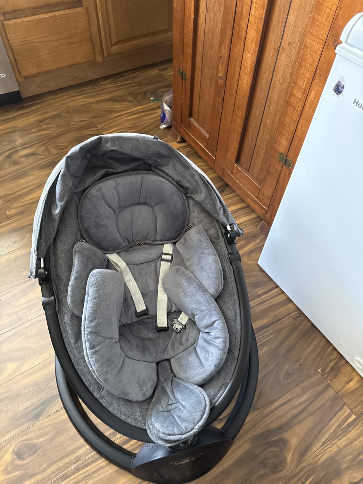 BabyBond Baby Swings for Infants, Bluetooth Infant Swing with Music Speaker | Baby Swing with 3 Seat Positions, 5-Point Harness, 5 Speeds and Remote Control - Portable Baby Swing for Indoor and Outdoor customer photo 1