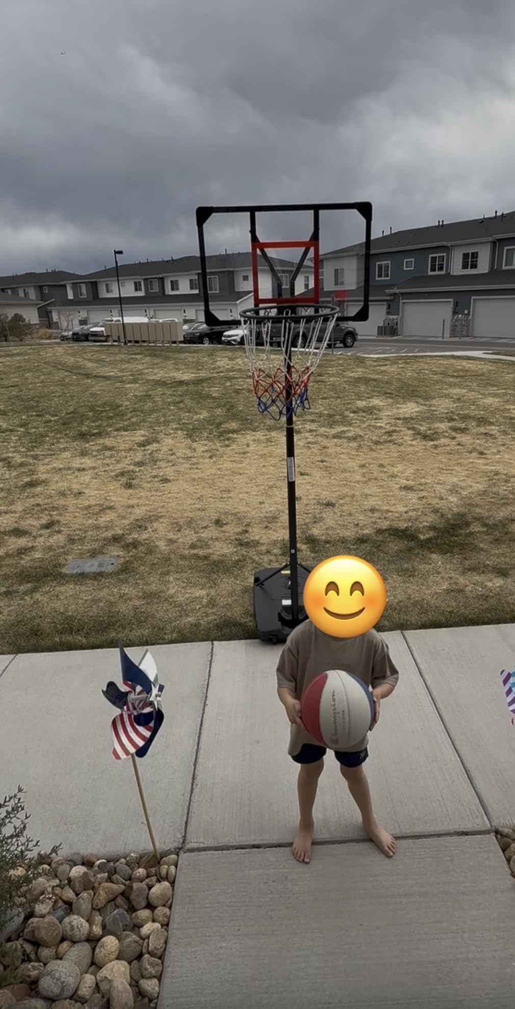 Yohood Kids Basketball Hoop Outdoor 4.82-8.53ft Adjustable, Portable Basketball Hoops & Goals for Kids/Teenagers/Youth in Backyard/Driveway/Indoor, with Enlarged Base and PC Backboard customer photo 2