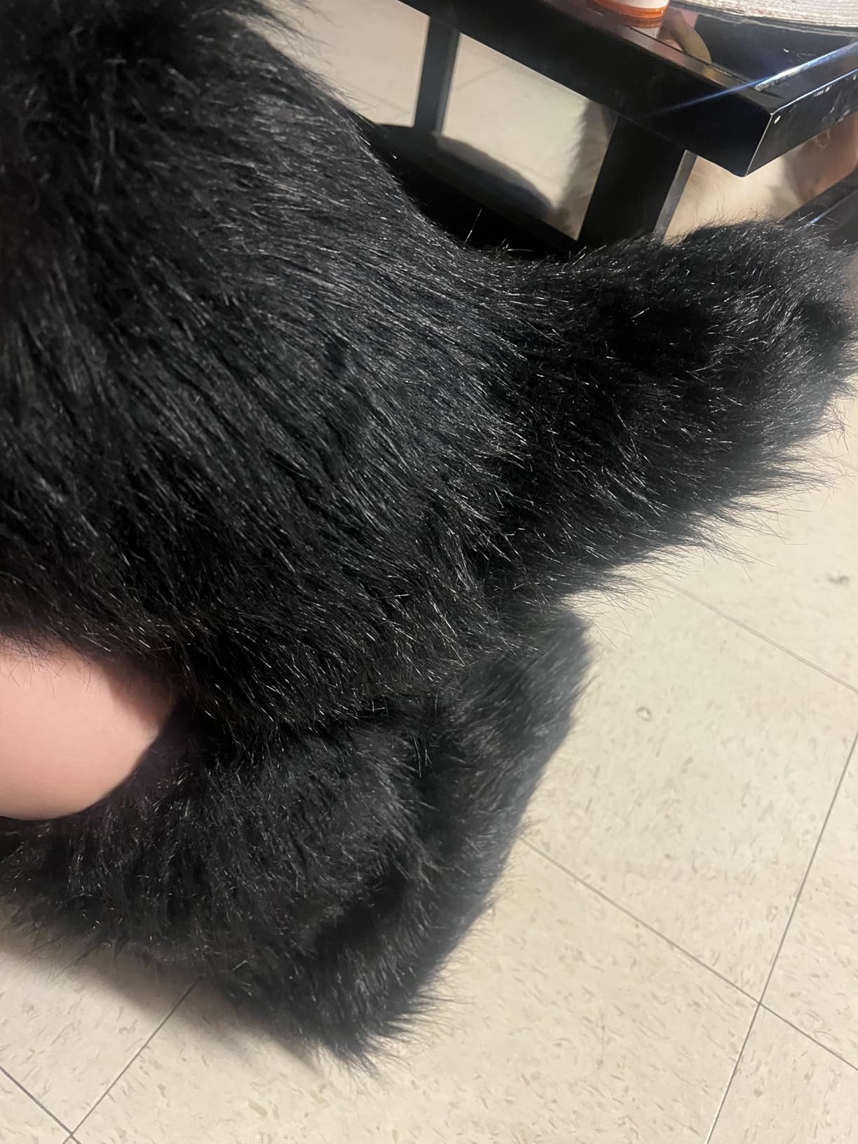 Snow Boots for Women 2024 Furry Boots Winter Knee High Flat Heel Fluffy Faux Fur Boots customer photo 2
