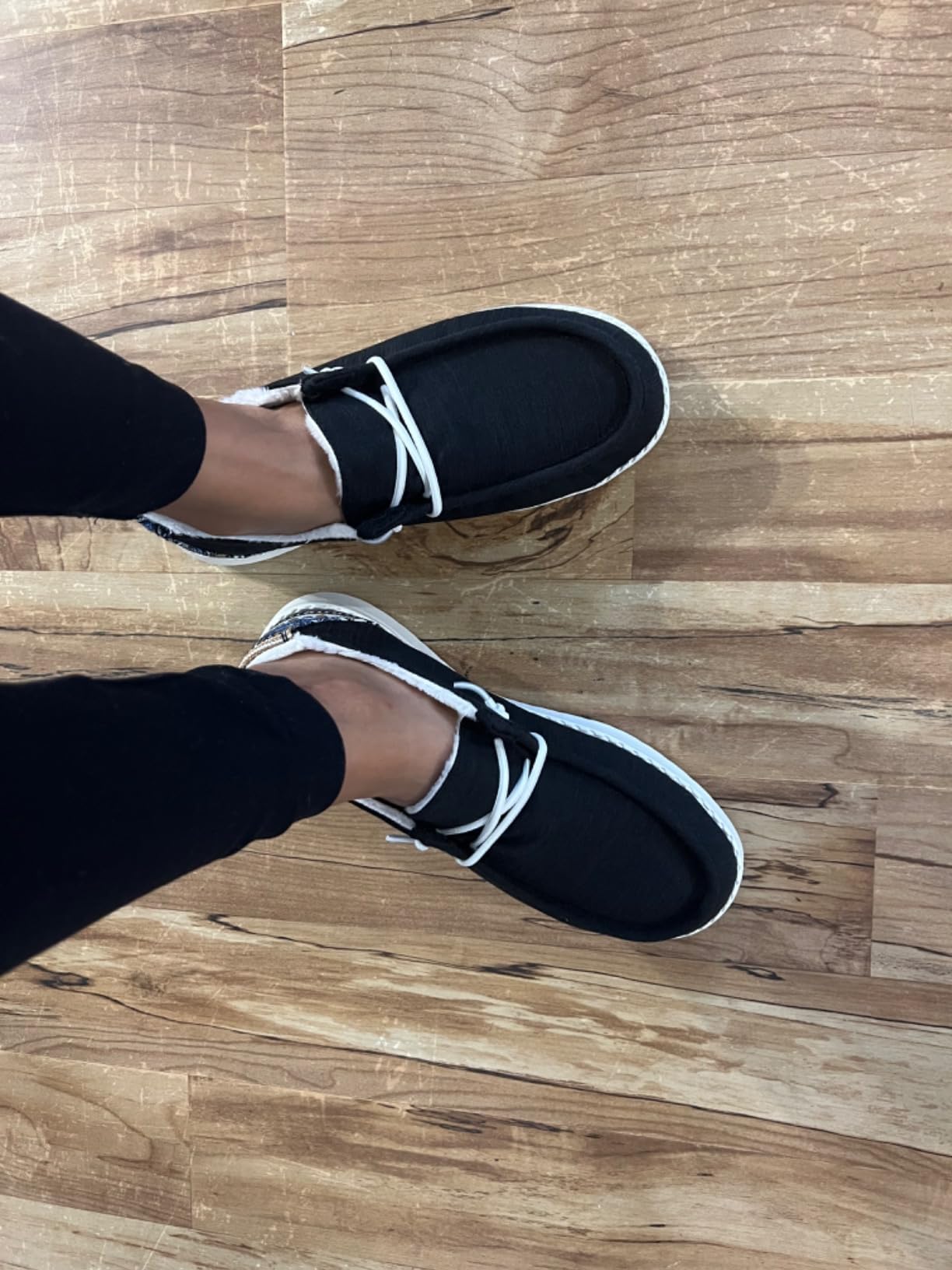STQ Women's Slip on Loafers Orthopedic Comfotable Fur Lined Ultralight Boat Casual Shoes with Arth Support customer photo 1
